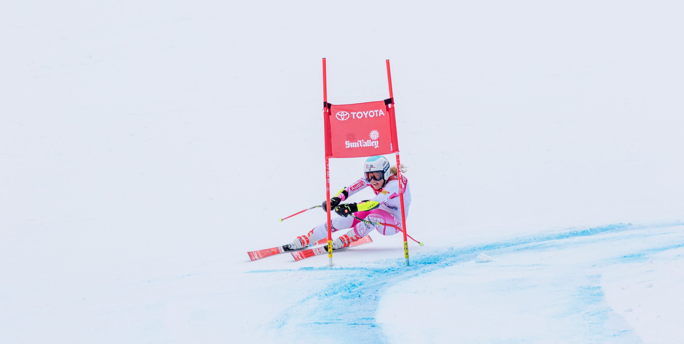 Nina O'Brien won the super-G at the Toyota U.S. Alpine Championships in Sun Valley, Idaho, Friday. (Oliver @oliverguyphoto // Oliver Guy Photo)