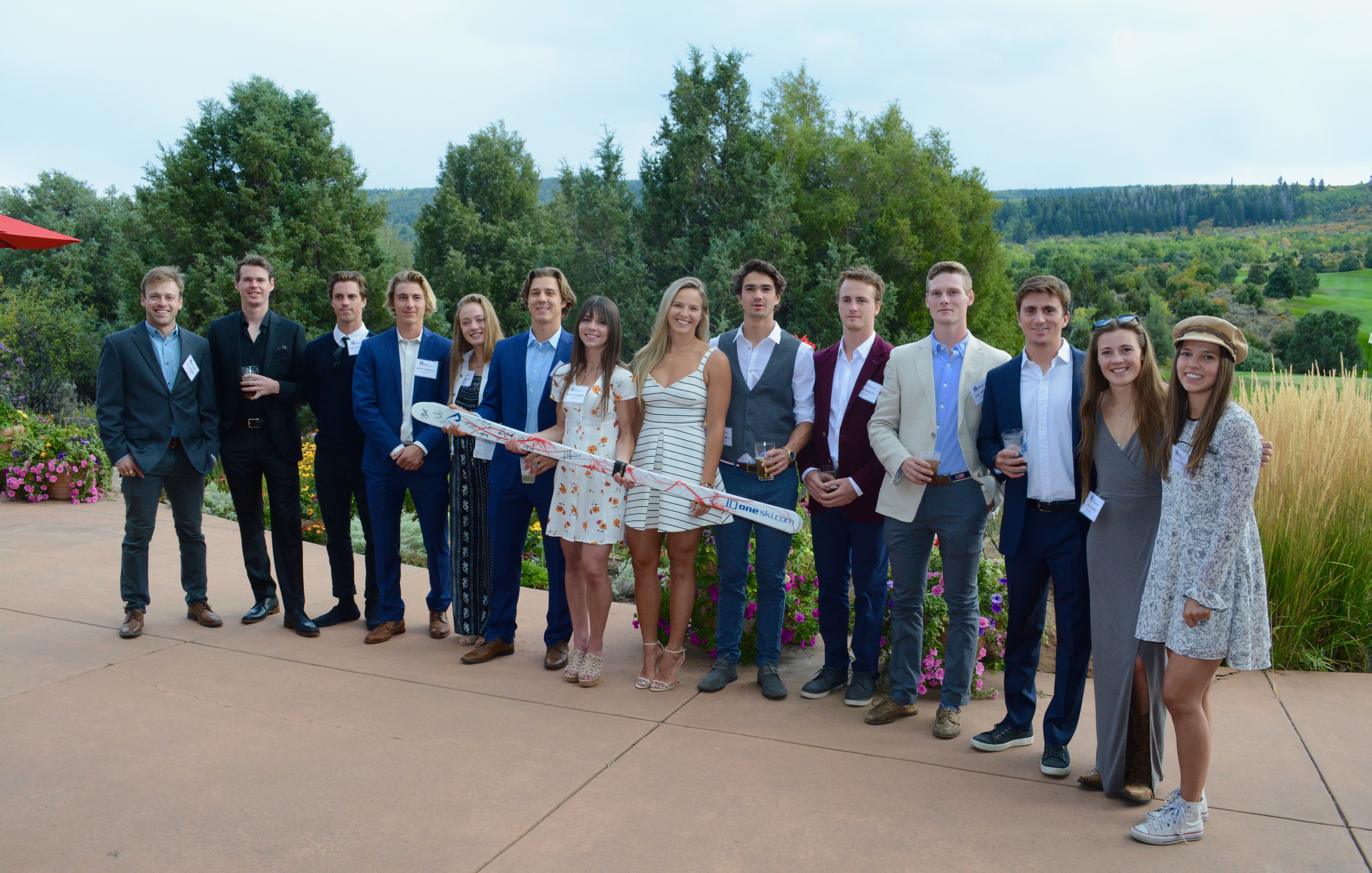The U.S. Moguls Team at their fundraising event at Red Sky Ranch & Golf Club