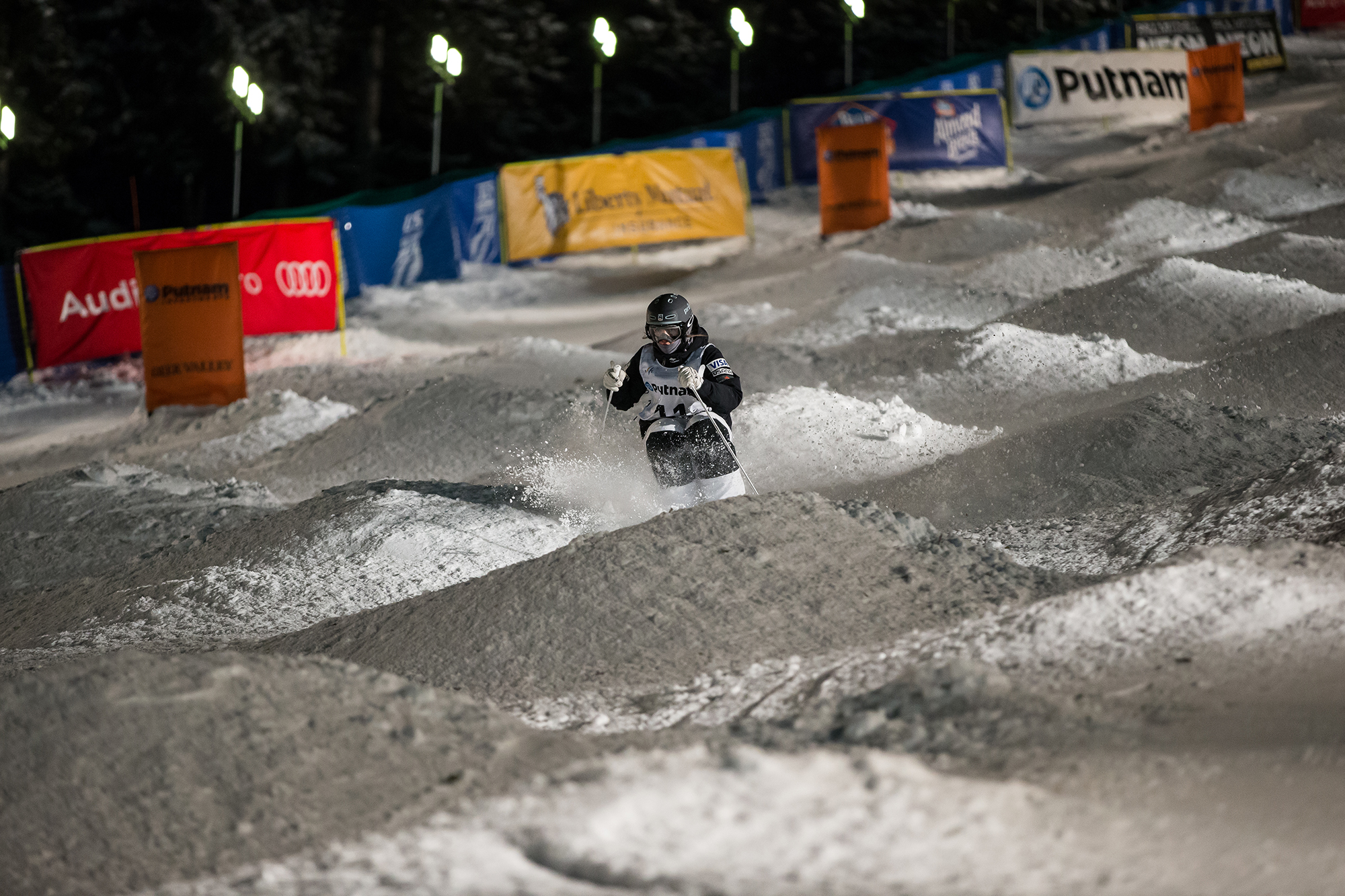 Tess Johnson competes during the 2017 Visa Freestyle International World Cup at Deer Valley