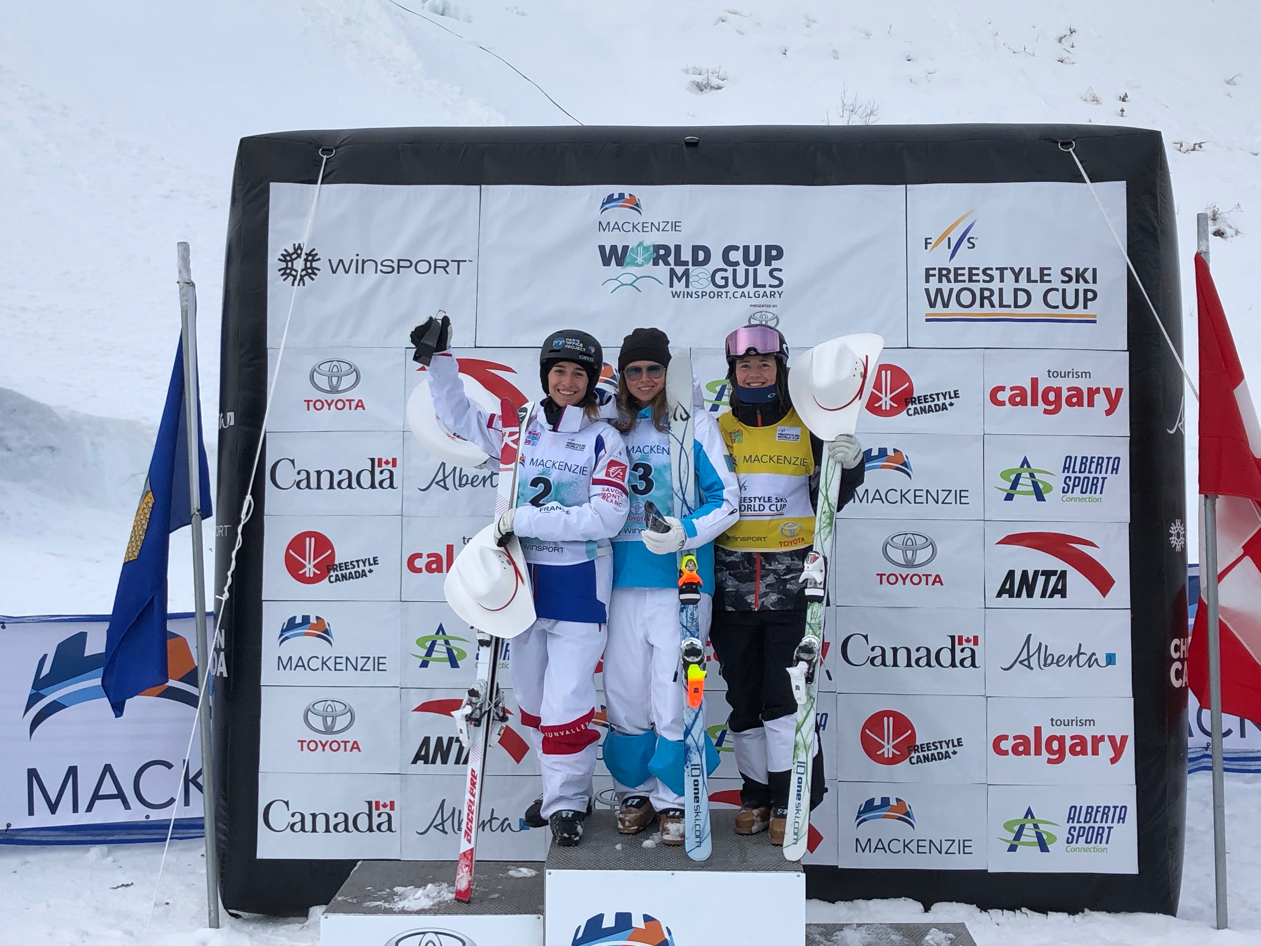 Perrine Laffont, Yulia Galysheva and Jaelin Kauf