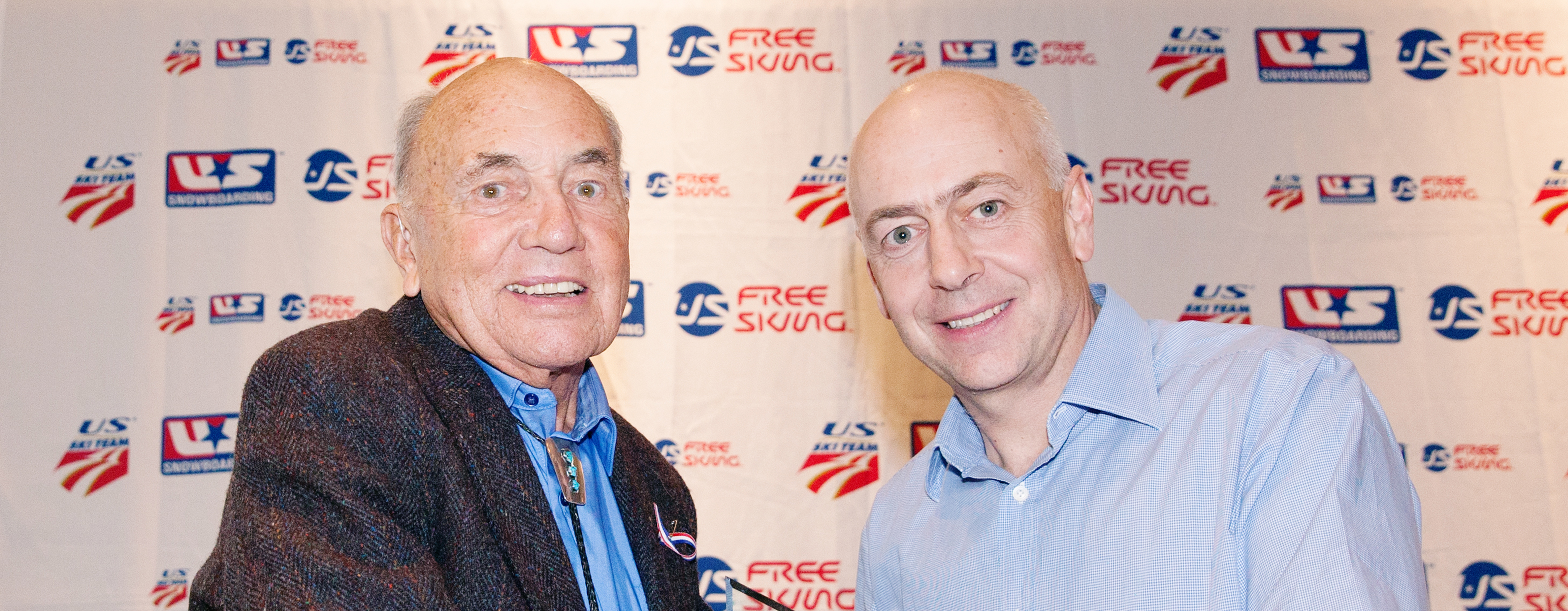 Allen Church (left) received the U.S. Ski & Snowboard Julius Blegen Award. (U.S. Ski & Snowboard)