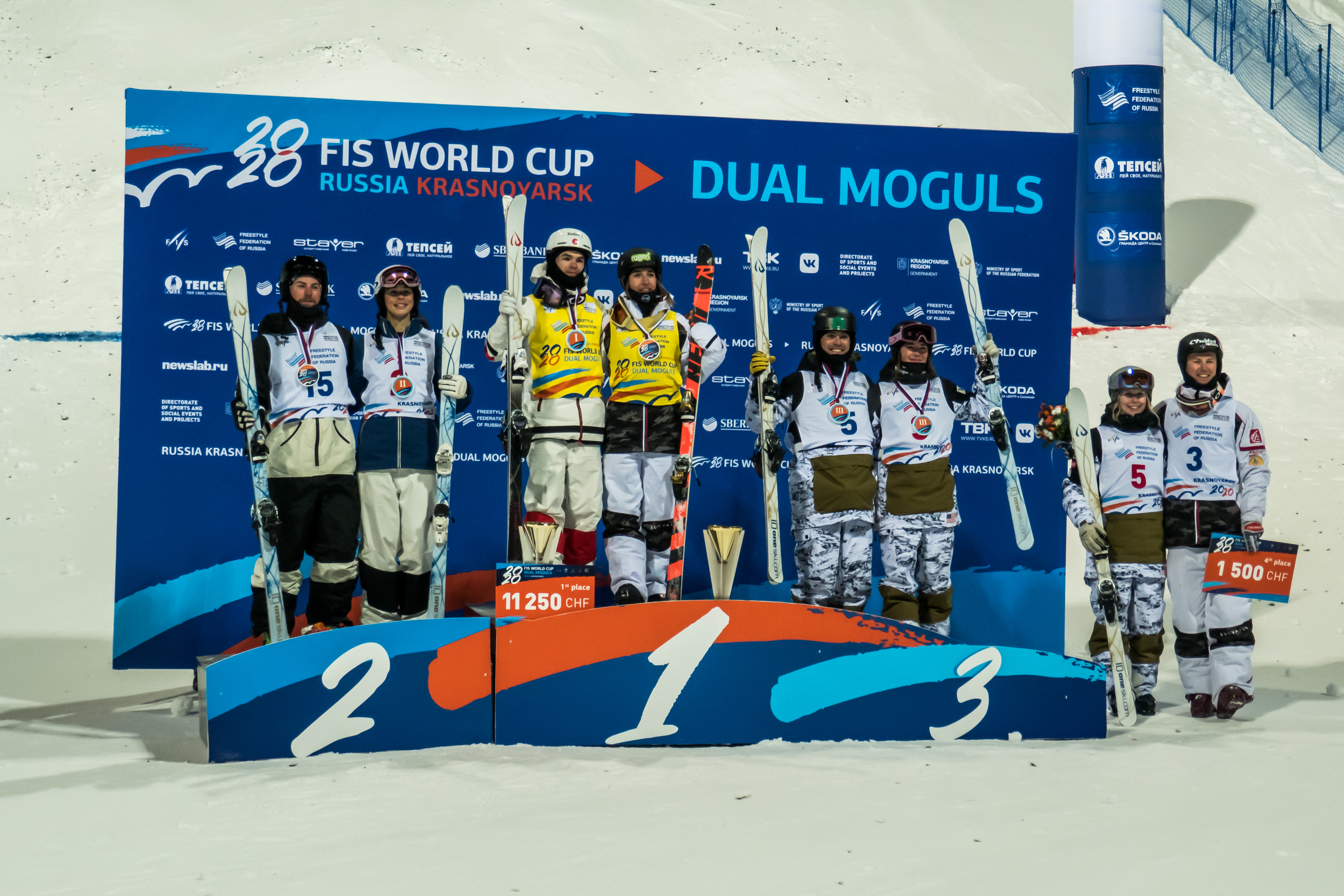 Krasnoyarsk 2020 Dual Moguls podium