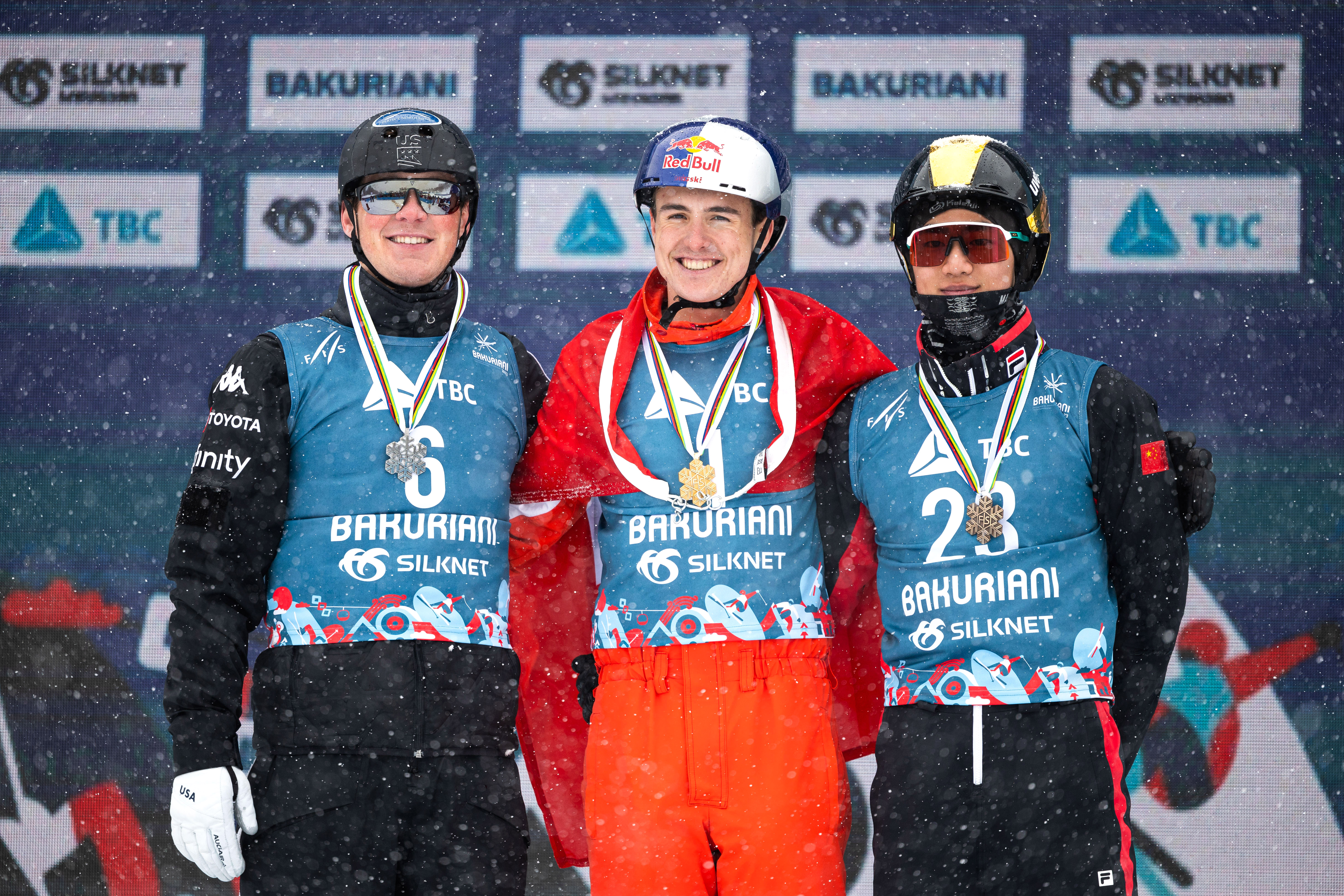 Men's 2023 Aerials WSC Podium