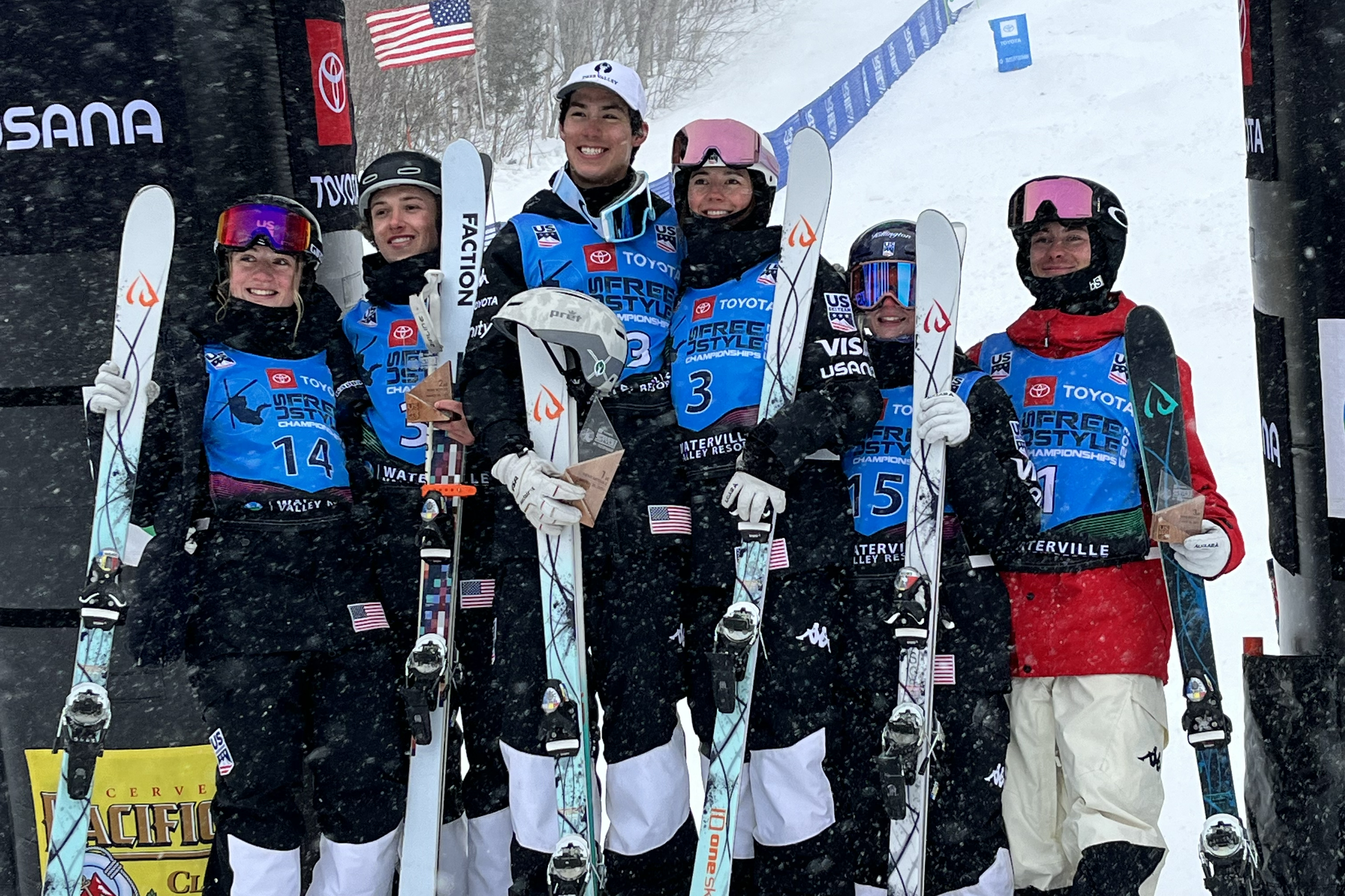 U.S. Moguls Nationals podium