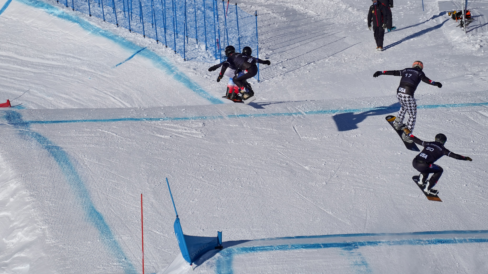 Snowboard cross race