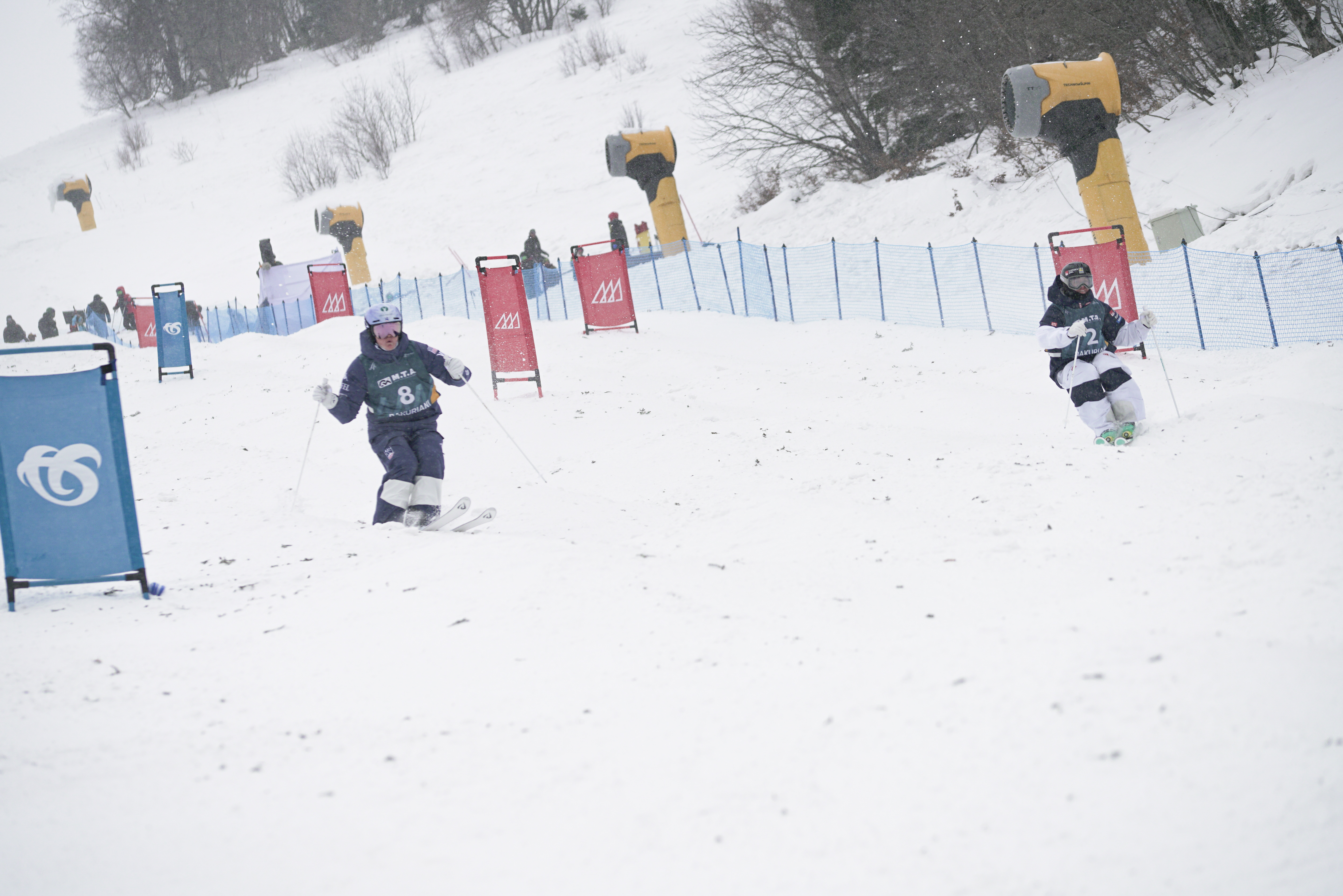 Nick Page skis during the dual moguls World Cup event in Bakuriani, Georgia.