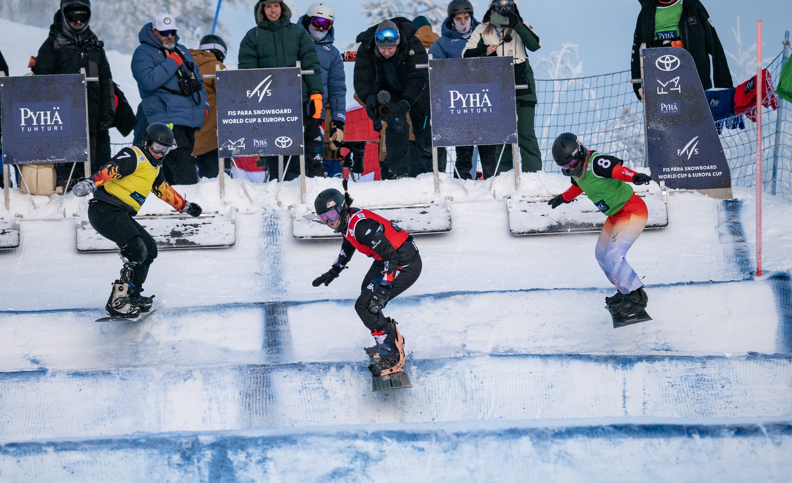 Brenna Huckaby and Dennae Russell of the U.S. on course in Pyha