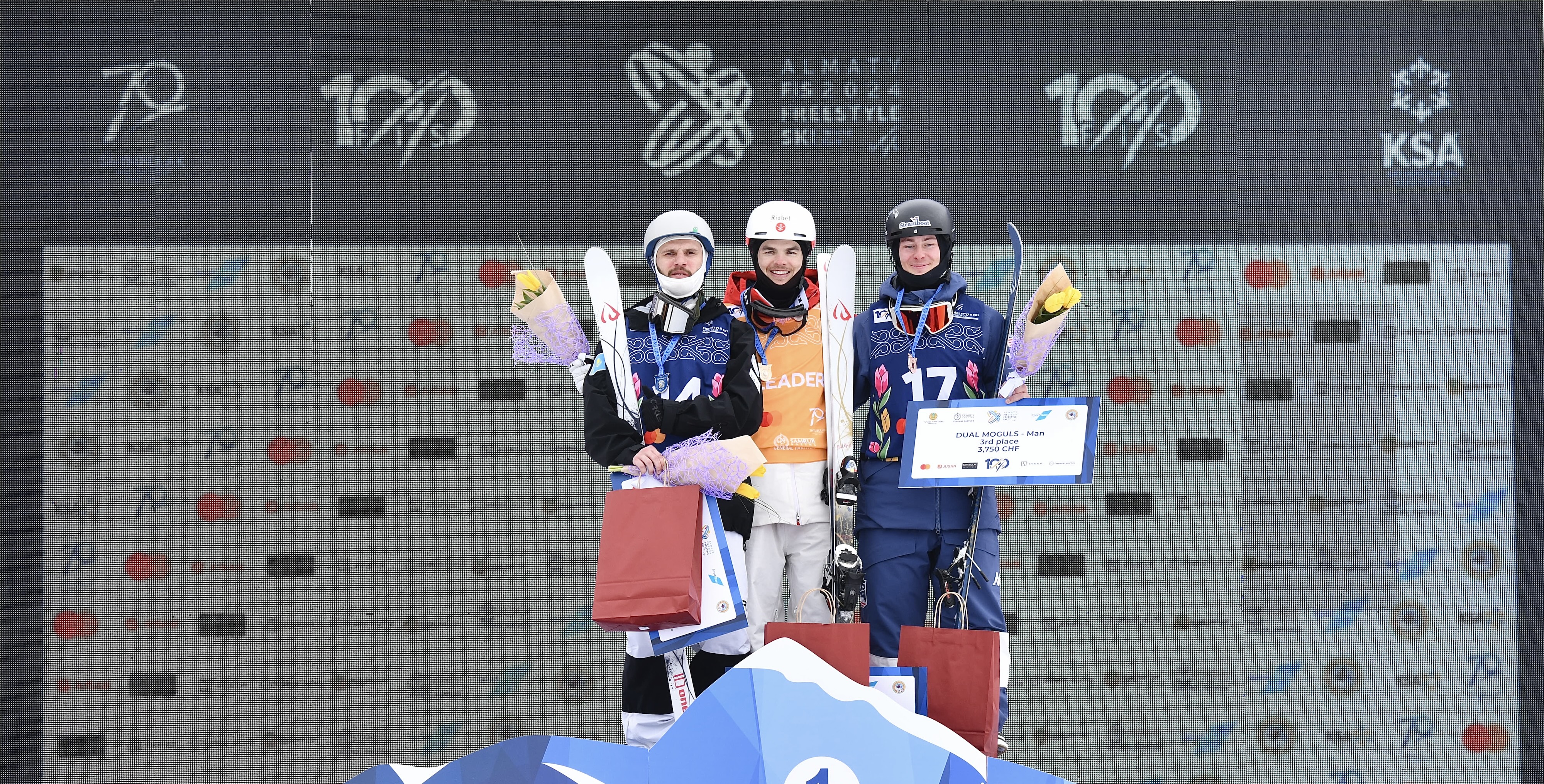 Landon Wendler on the podium