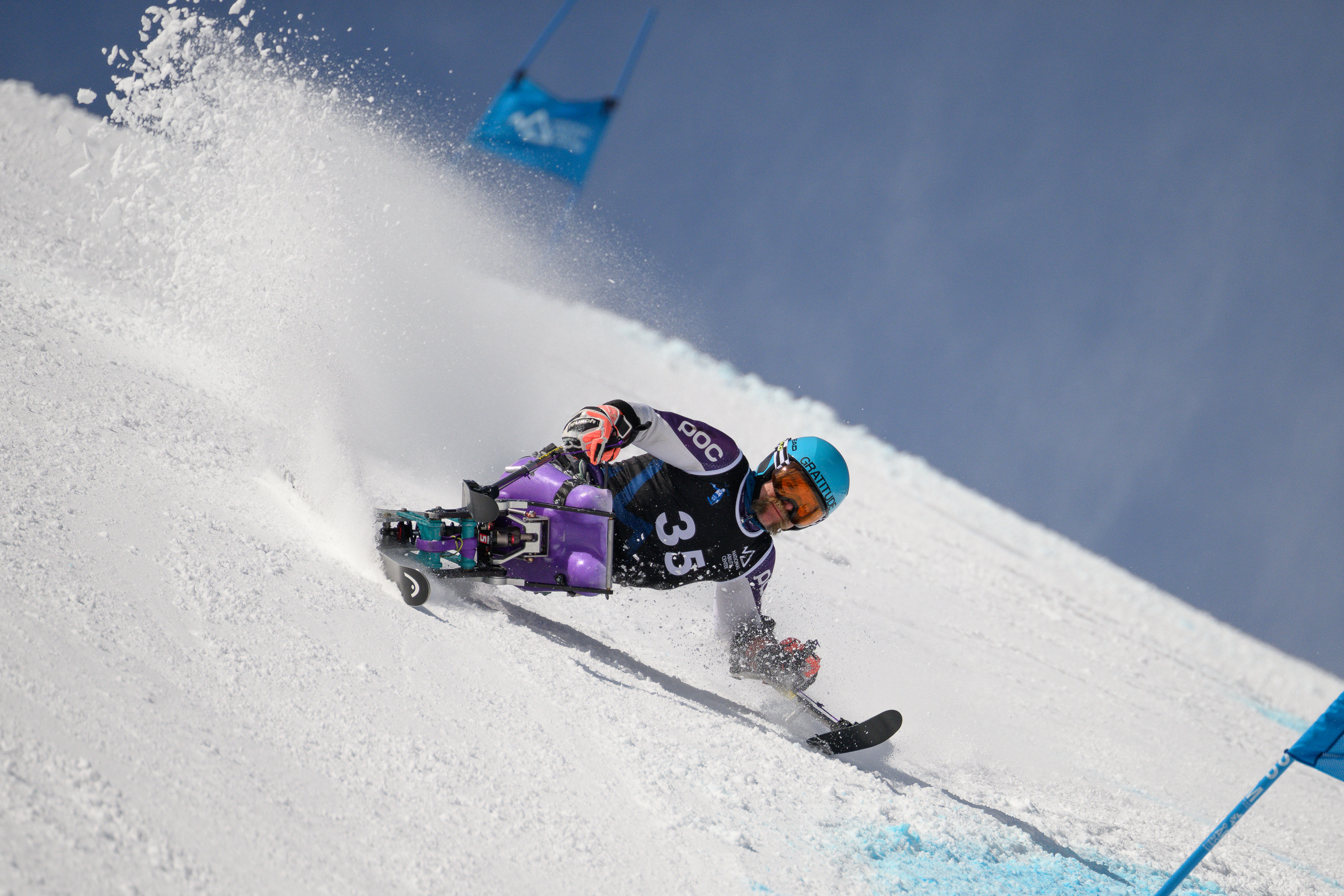 Zach Williams skiing