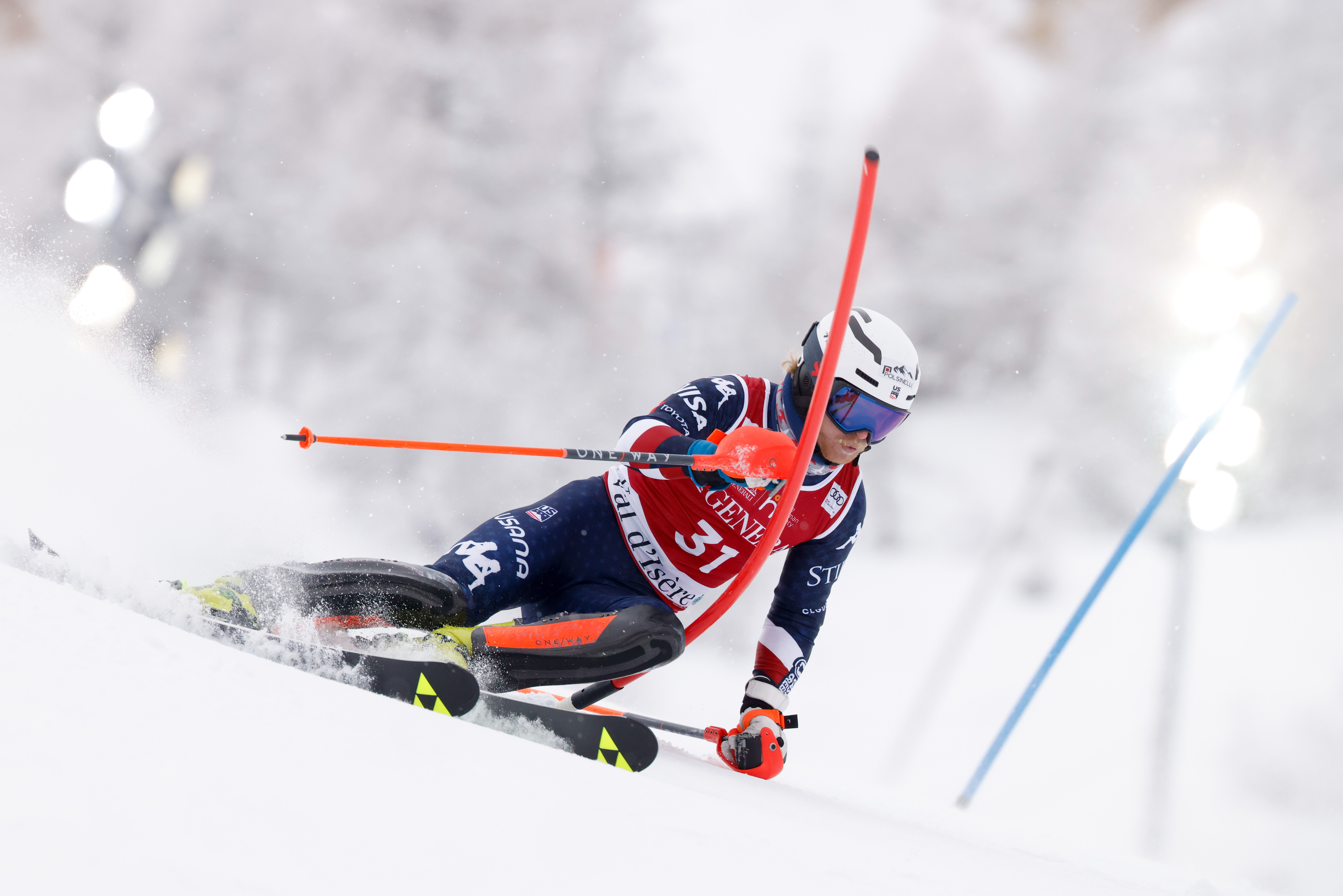 Jett Seymour competes in Val d'Isere
