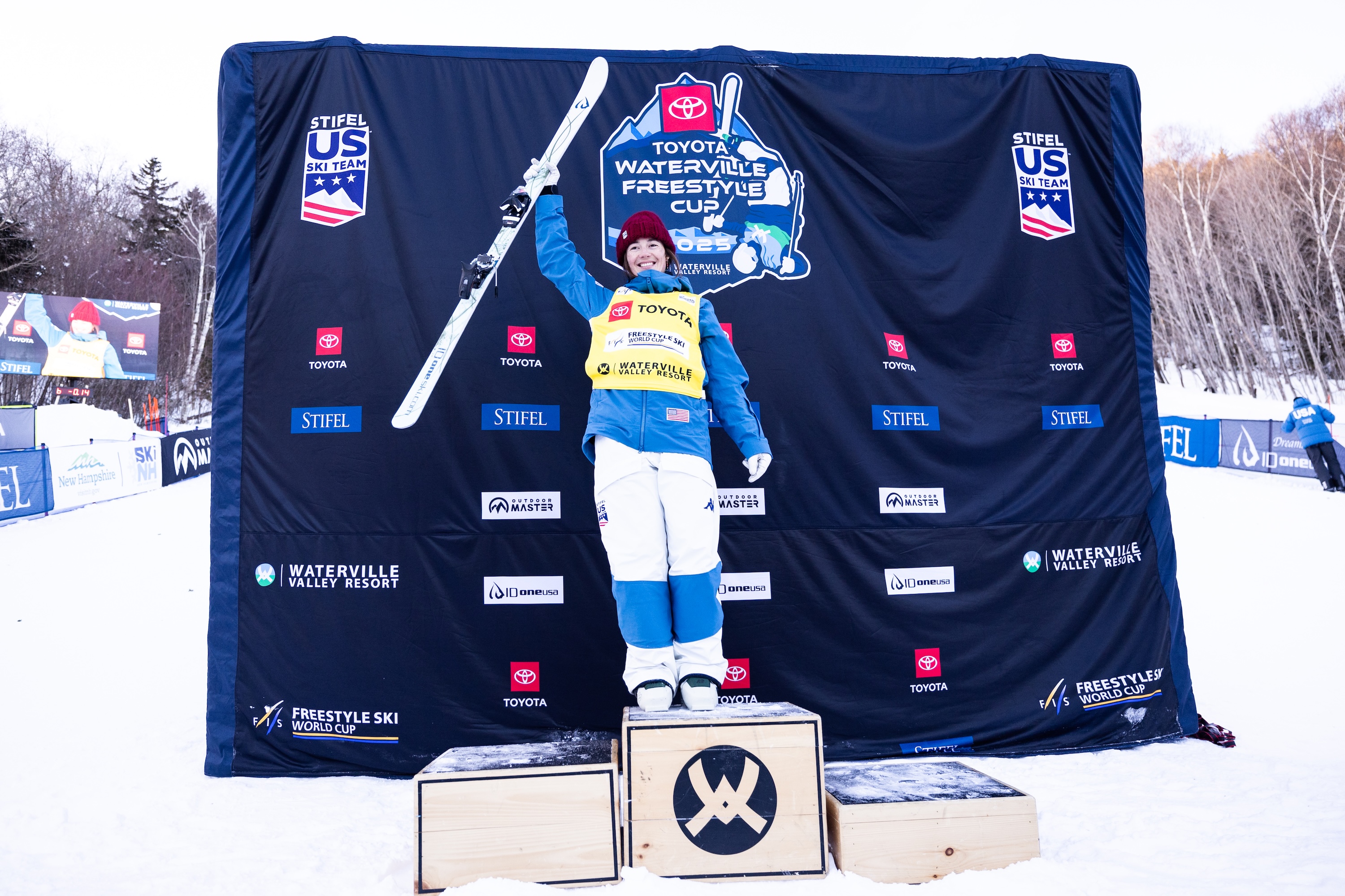 Jaelin Kauf on the podium