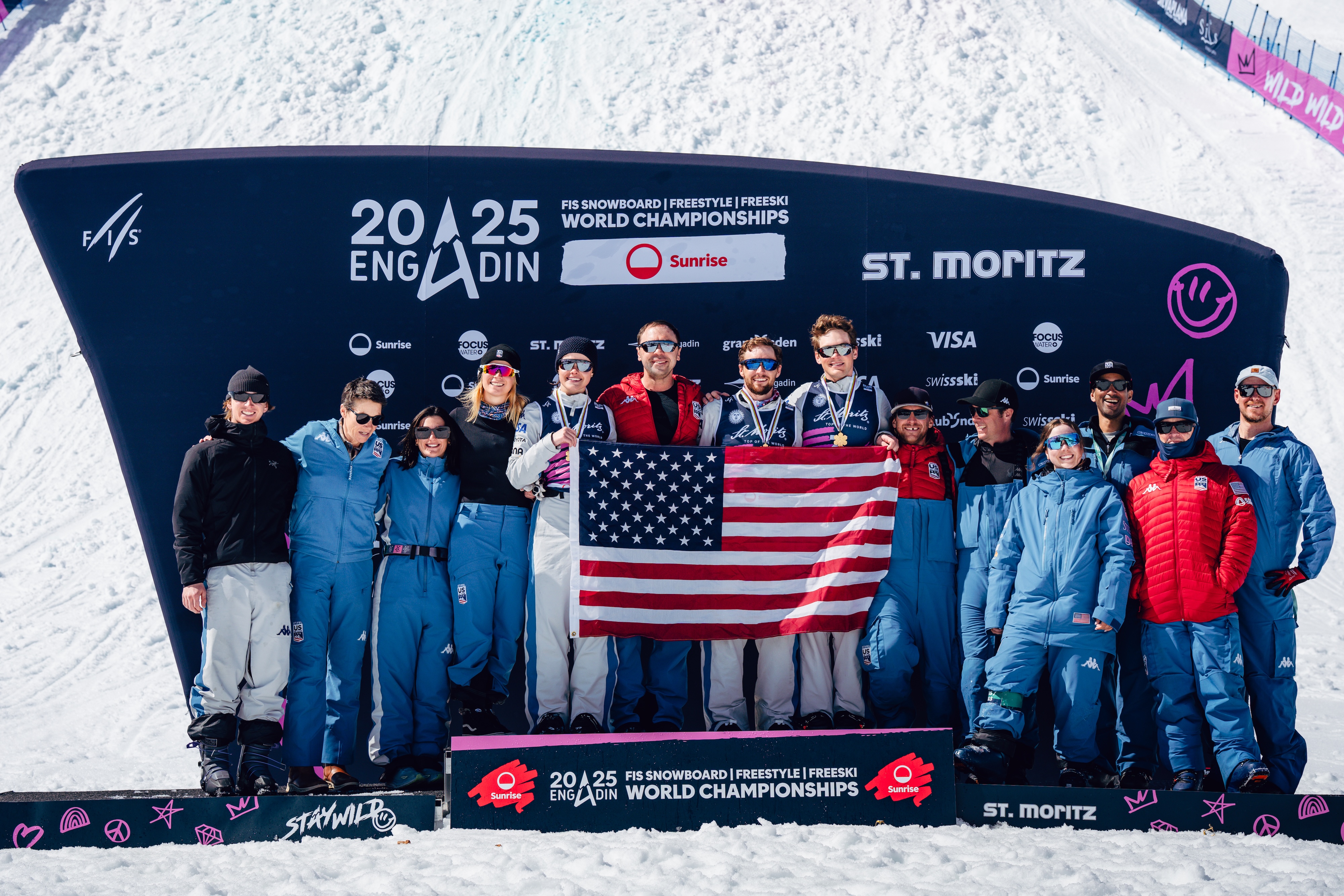 aerials team podium in St. Moritz