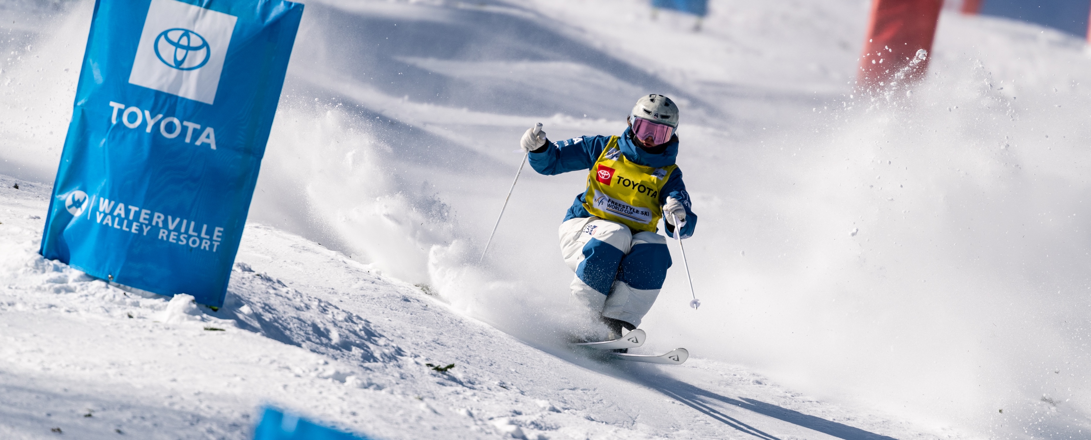 Jaelin Kauf skis at the 2025 Toyota Waterville Freestyle Cup