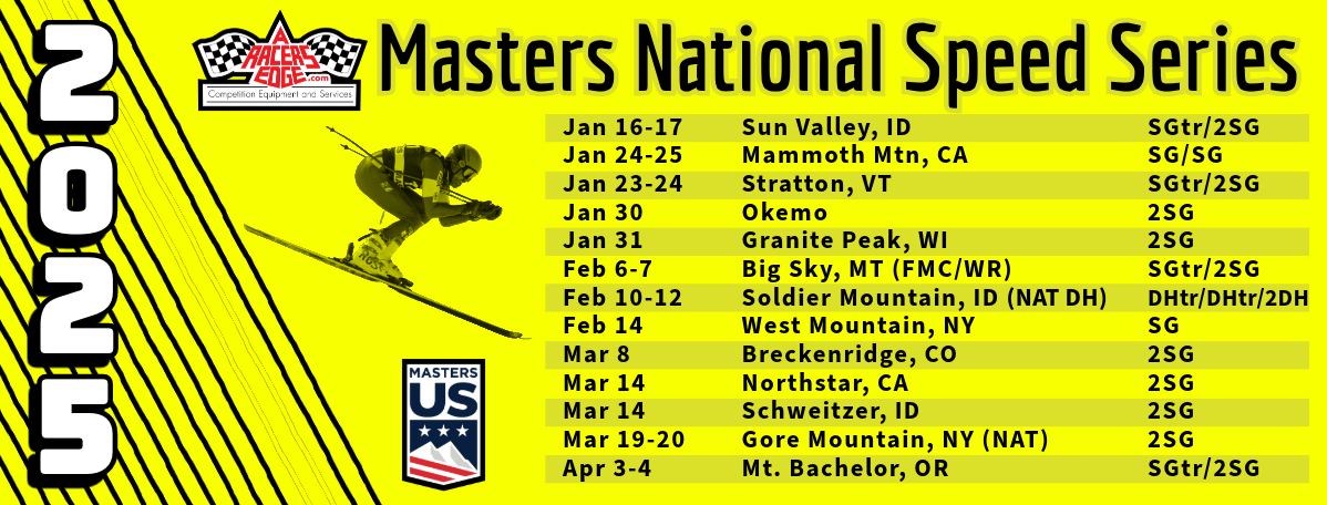 2025 A Racer's Edge Alpine National Speed Series Schedule