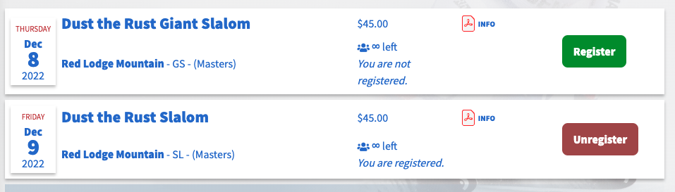 Sample Register/Unregister