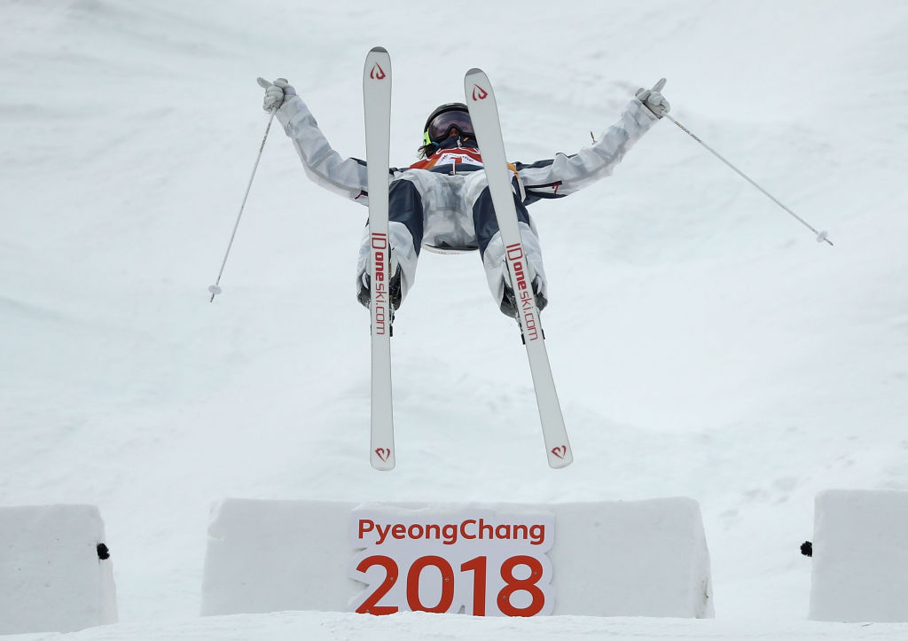 Kauf Jaelin Kauf competes during the moguls qualification round at the 2018 Winter Olympic Games at Phoenix Snow Park on Friday. (Getty Images - Ryan Pierse)