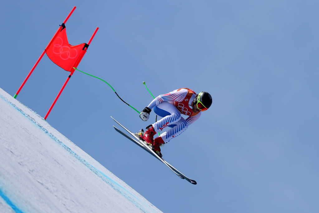 Wiley Maple made his Olympic debut, finishing 30th in the downhill Thursday. (Getty Images - Tom Pennington)