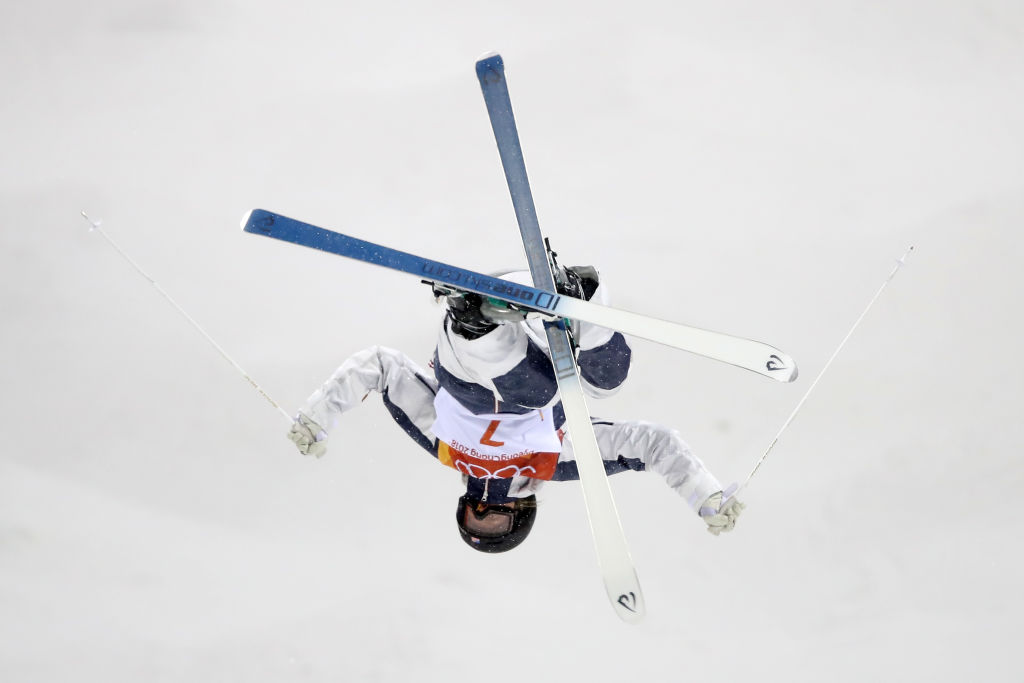 Morgan Schild competes in the moguls finals on day two of the  2018 Olympic Winter Games at Phoenix Snow Park. (Getty Images - Cameron Spencer)