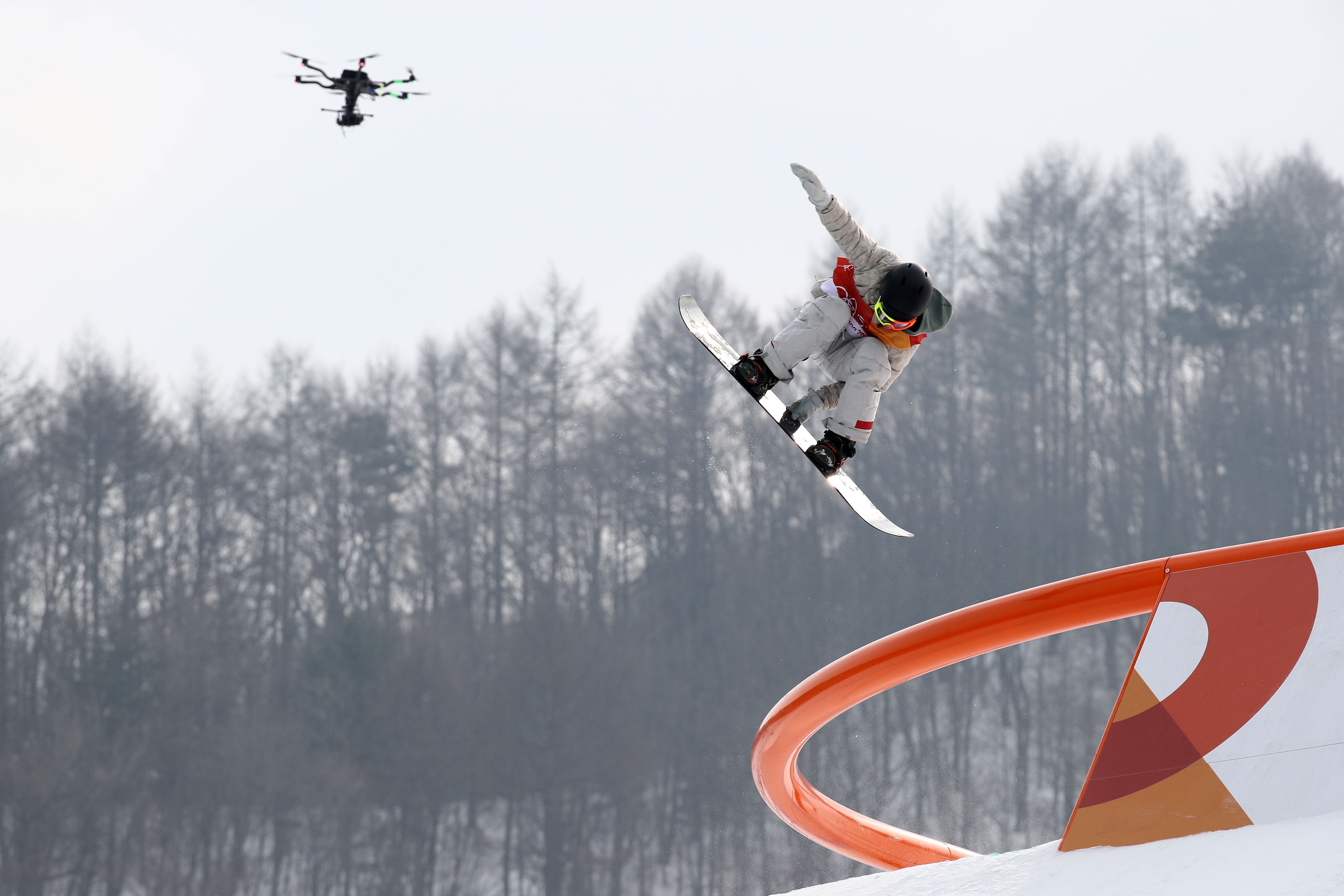 Red Gerard qualified third in the second heat of slopestyle qualification on day one of the 2018 Olympic Winter Games at Phoenix Snow Park. (Getty Images - Clive Rose) Red Gerard qualified third in the second heat of slopestyle qualification on day one of the 2018 Olympic Winter Games at Phoenix Snow Park. (Getty Images - Clive Rose)
