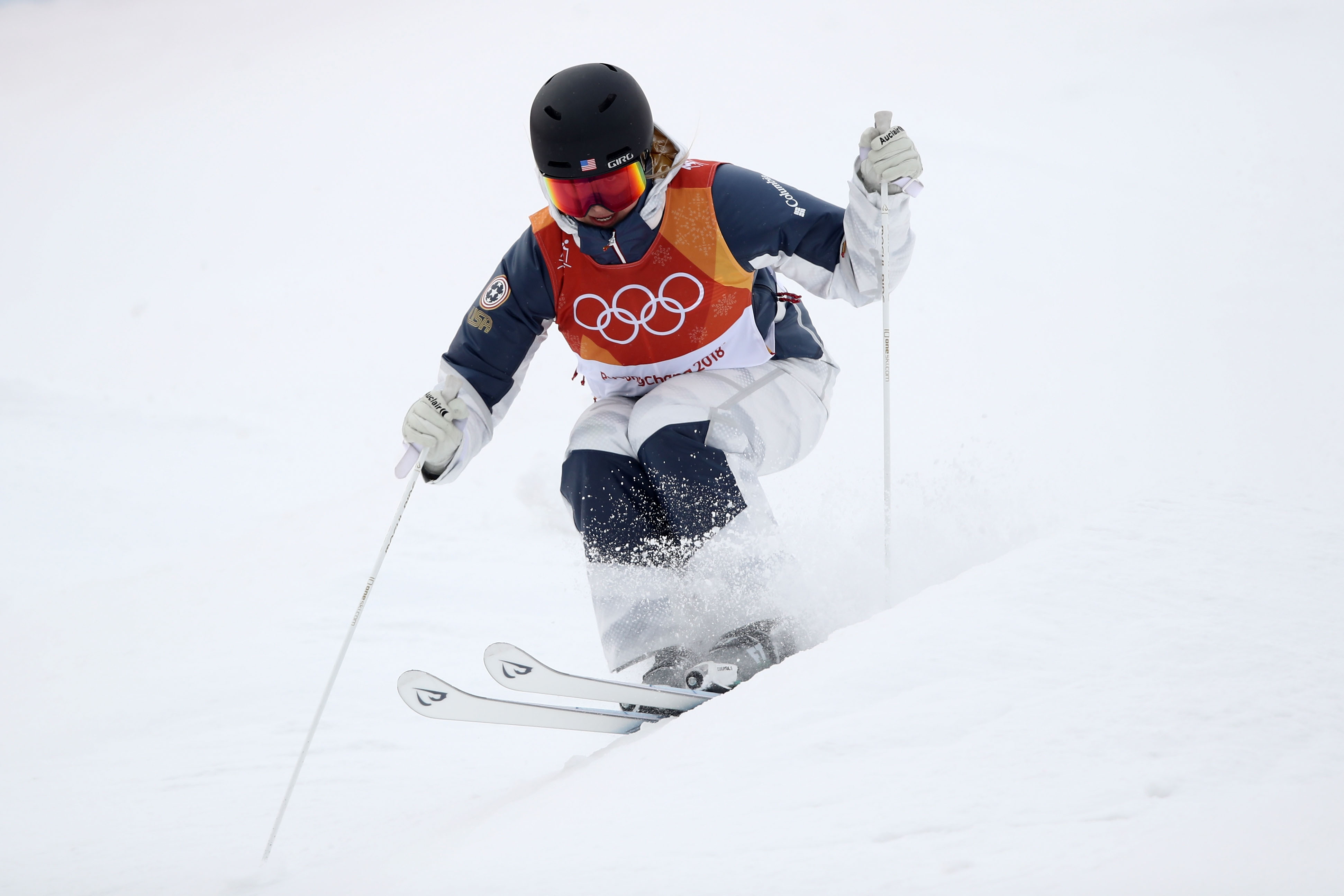 Schild Morgan Schild finished third in the moguls qualification round at the 2018 Winter Olympic Games Friday. (Getty Images - Cameron Spencer)