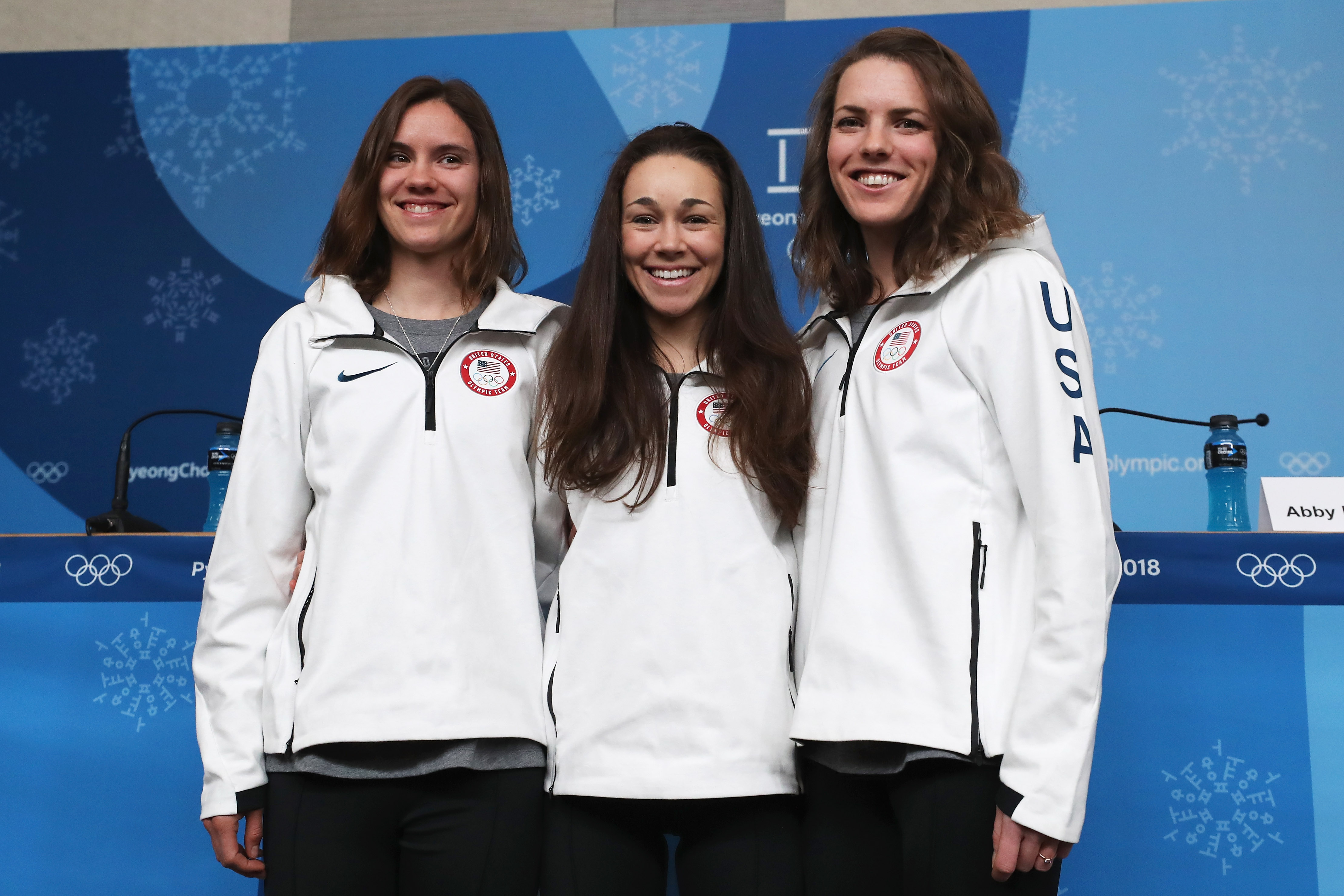 Nita Englund, Sarah Hendrickson, and Abby Ringquist remain in PyeongChang taking in the Olympics and marching in the closing ceremony. (Getty Images - Ker Robertson)