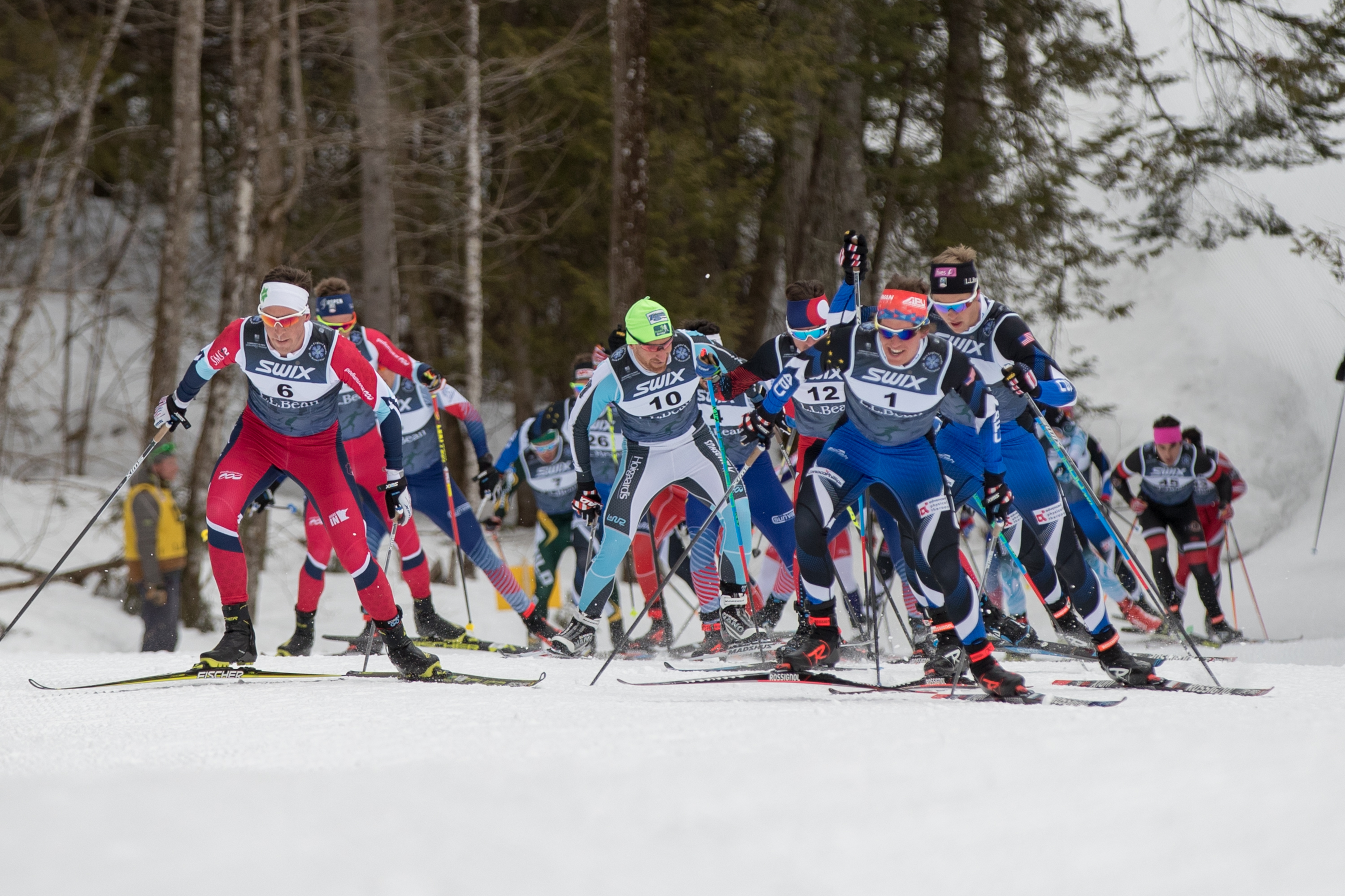 Men's 15k The men's 15k features a tight battle for the win Saturday at the SuperTour Finals. (U.S. Ski & Snowboard - Reese Brown)