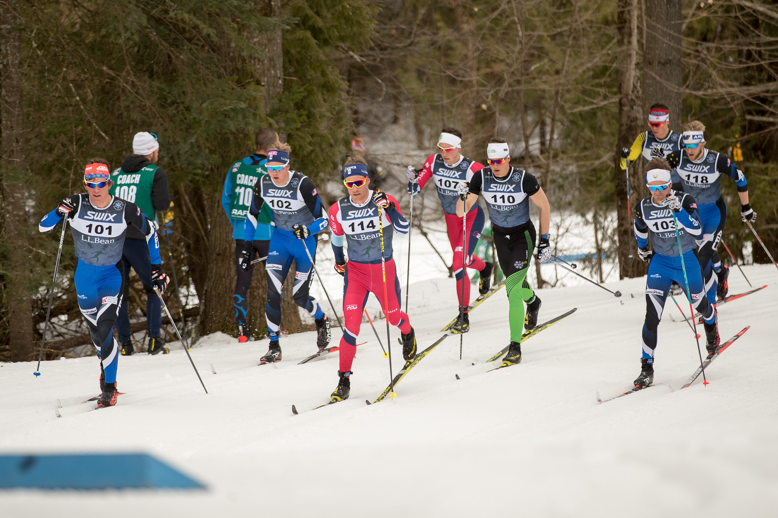 L.L.Bean U.S. Cross Country Championships men's 50k classic mass start. (U.S. Ski &amp; Snowboard - Reese Brown)
