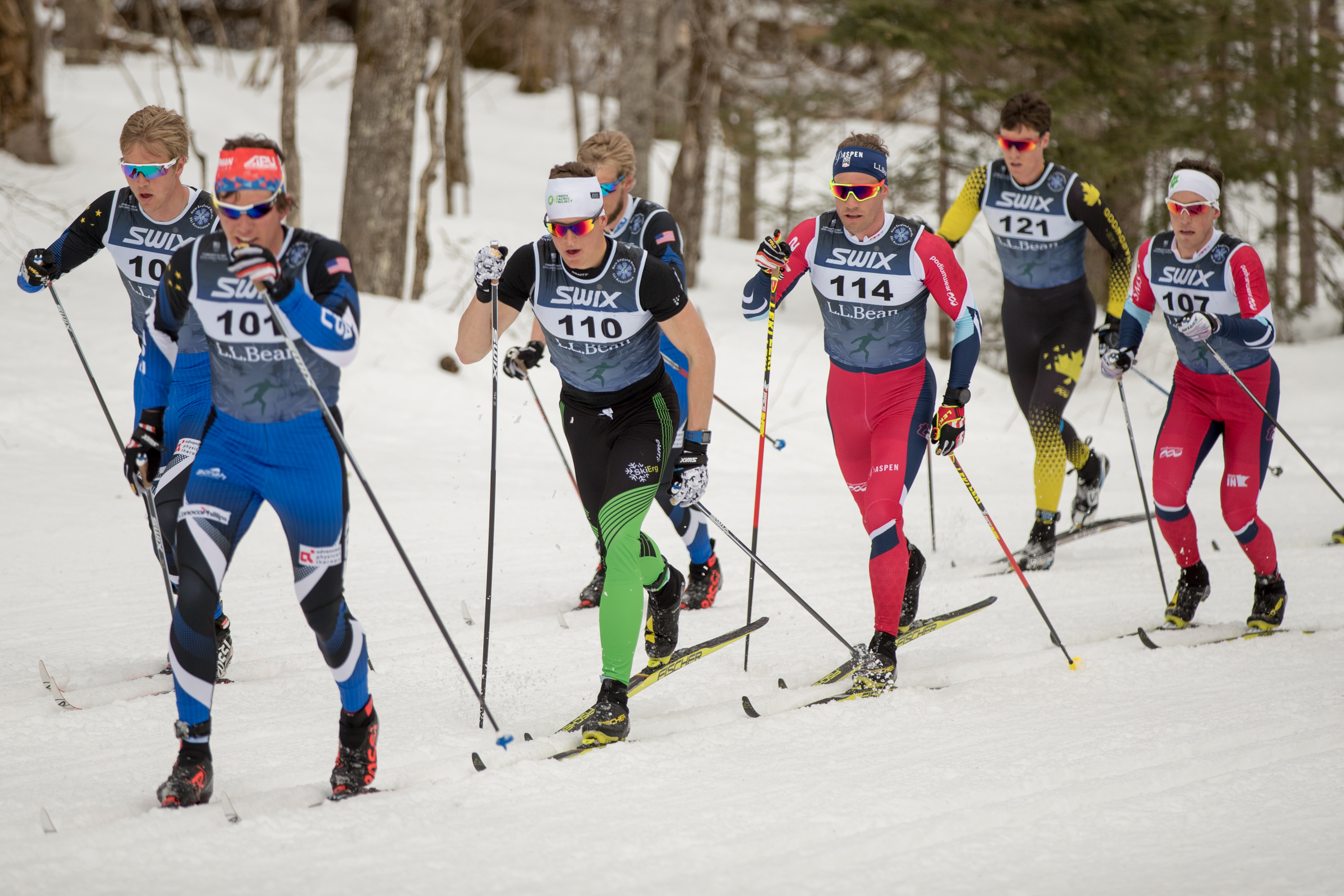 L.L.Bean U.S. Cross Country Championships men's 50k classic mass start. (U.S. Ski &amp; Snowboard - Reese Brown)