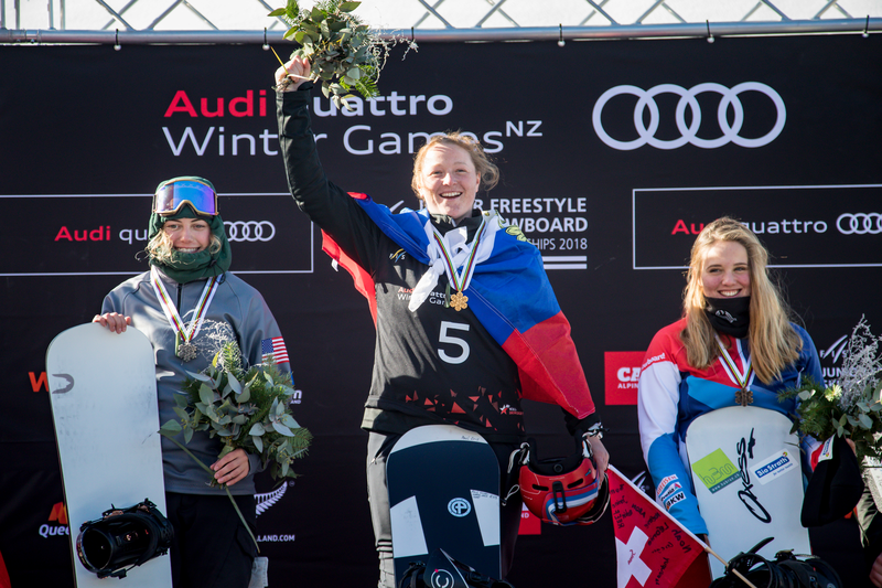 Livia Molodyh women's SBX Junior Worlds SBX Podium women