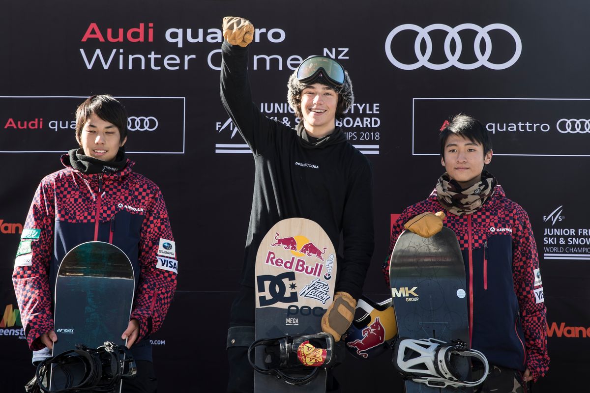 Toby Miller podium 2018 JWC Men's halfpipe podium