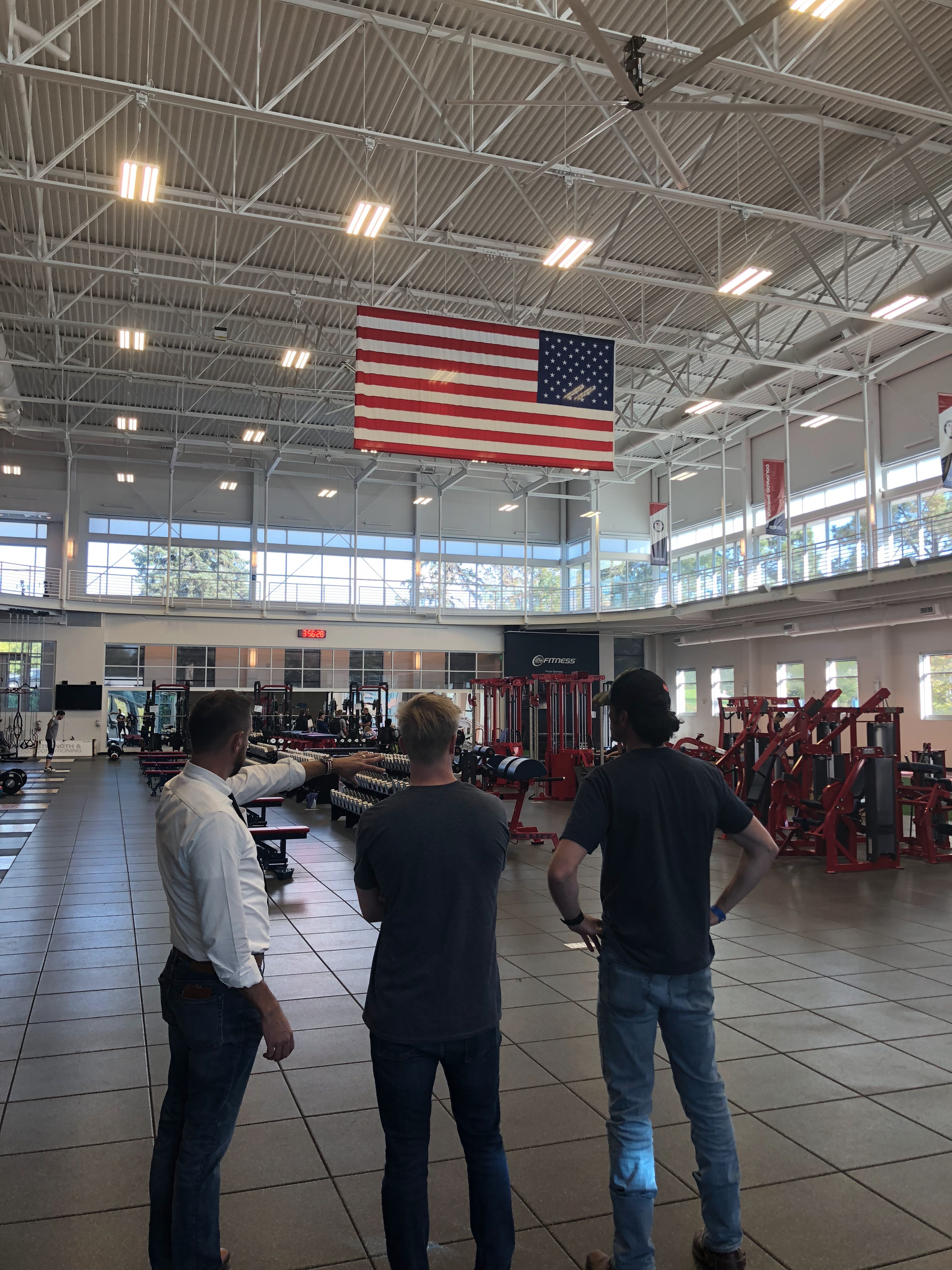 Jason Wolle visits the USOC training facility. (U.S. Ski & Snowboard) Jason Wolle inside the USOC in Colorado Springs.