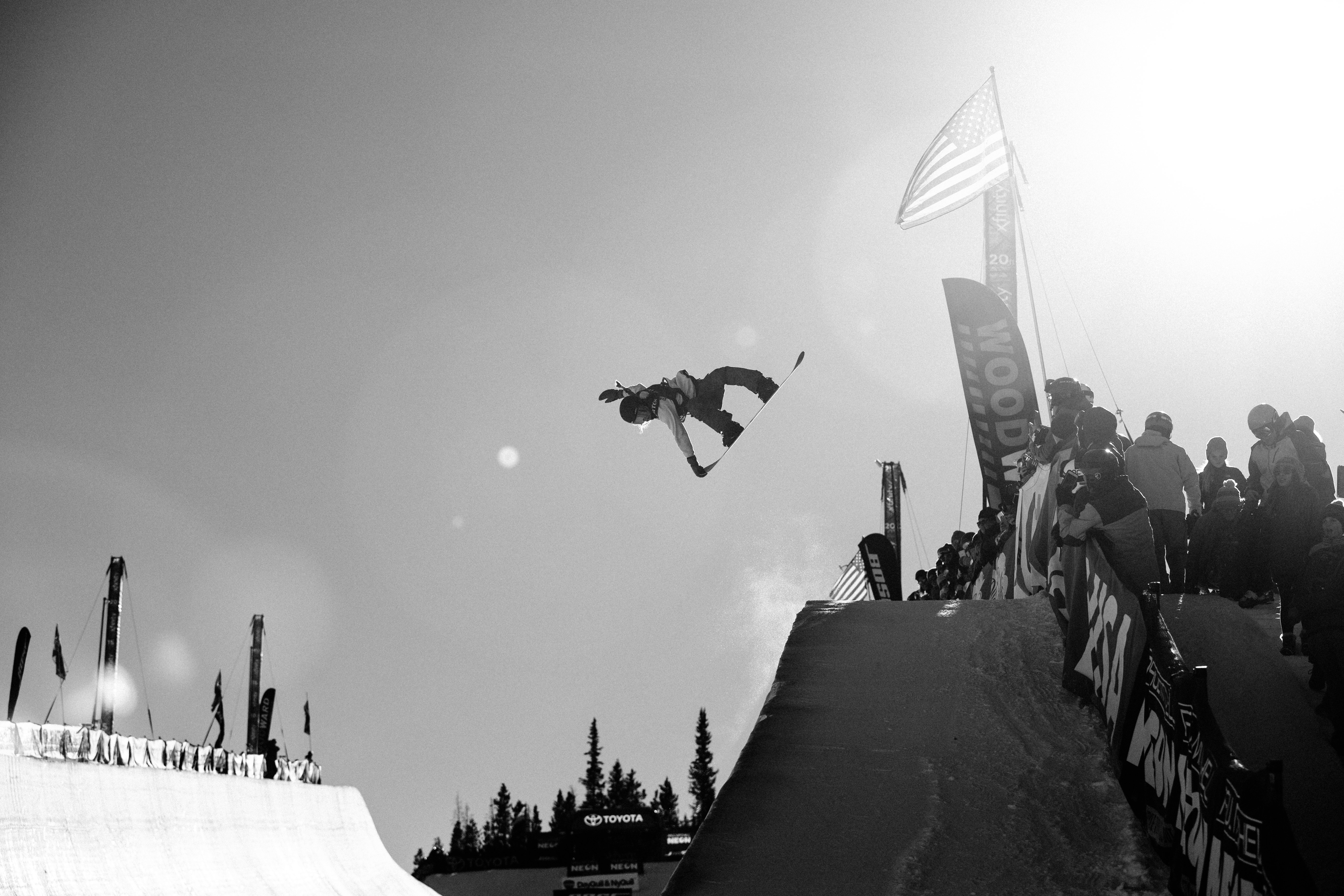 Maddie Mastro capping her grab at the 2017 Toyota U.S. Grand Prix at Copper. (U.S. Ski & Snowboard) Maddie Mastro with a great grab in the Copper Mountain superpipe.