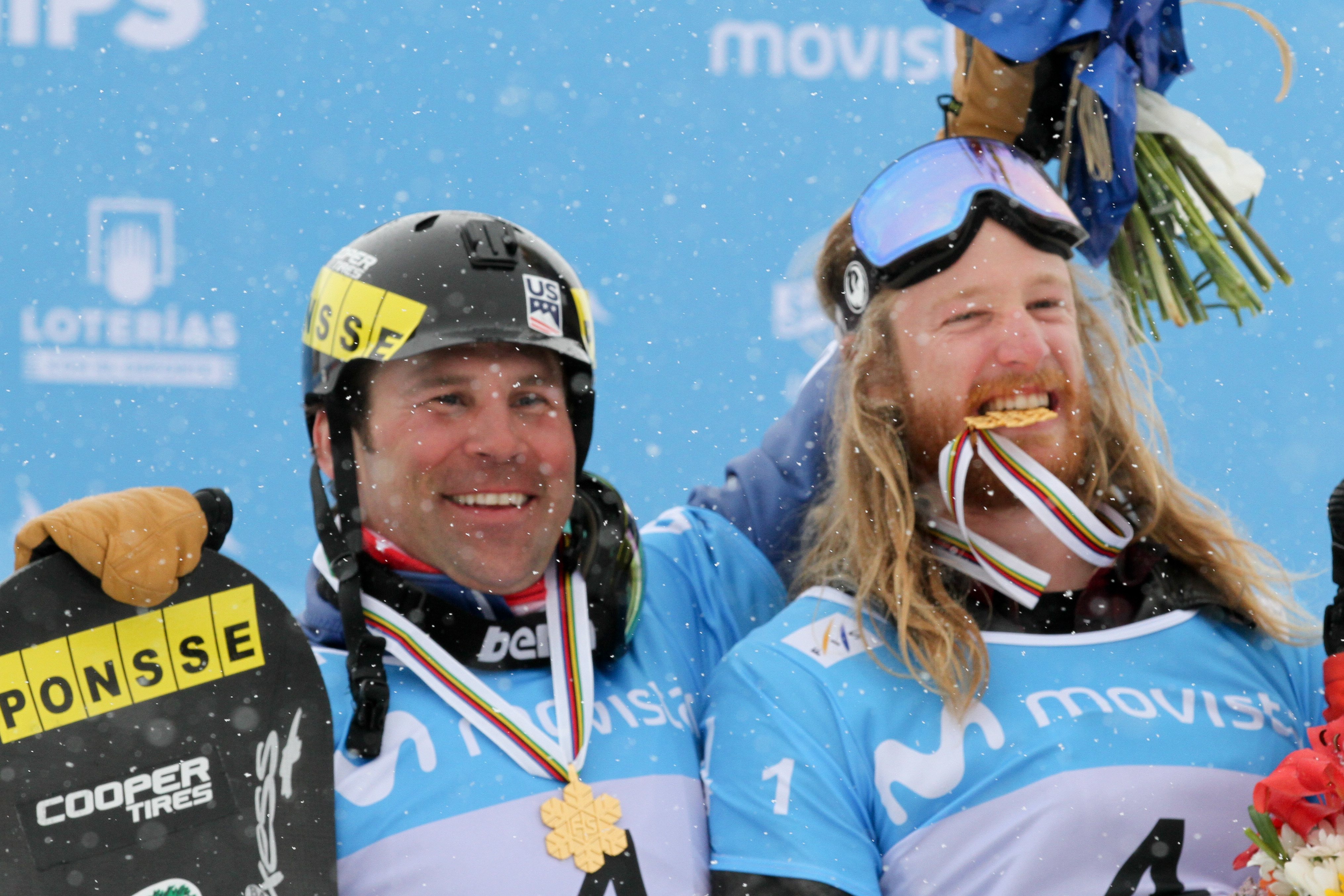 Team SBX World Champions Nick Baumgartner and Hagen Kearney.