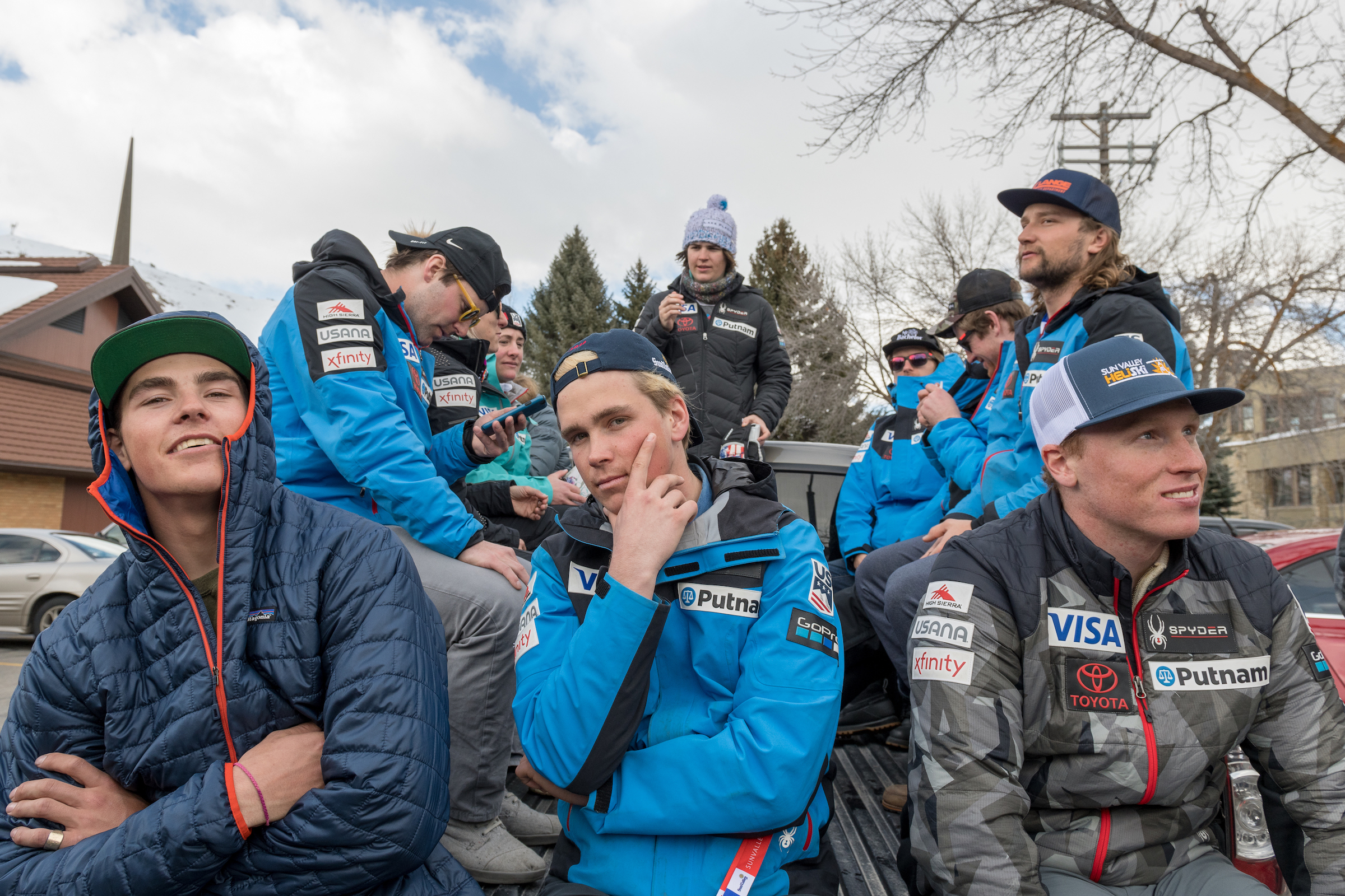 Athletes wait for the parade at 2018 U.S. Alpine Champs