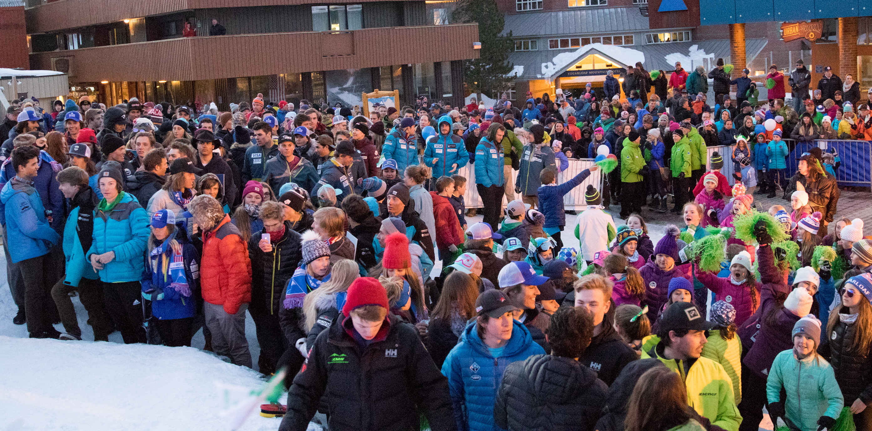 Athletes and fans get ready for the parade