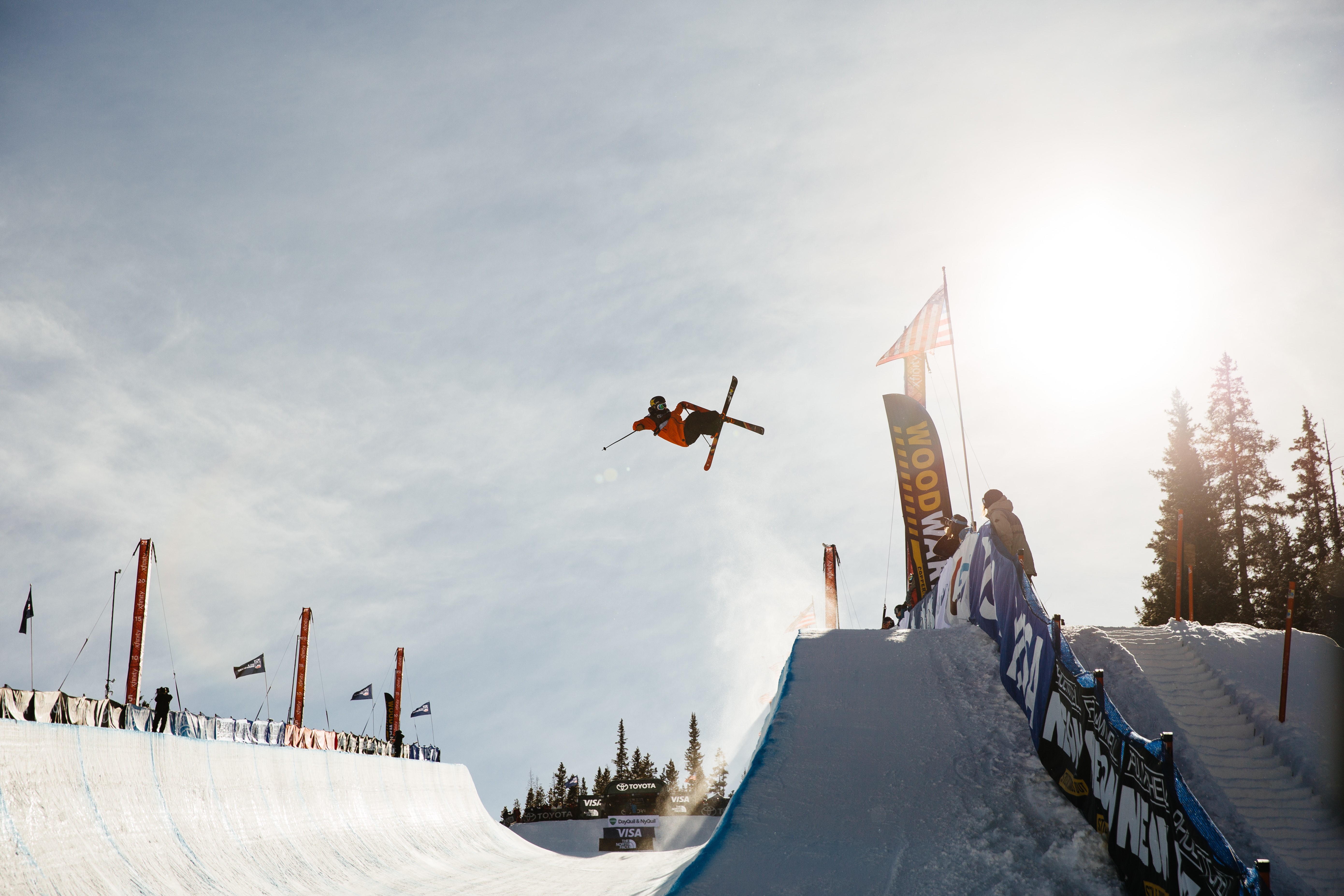 Aaron Blunck in the superpipe at Copper Mountain.