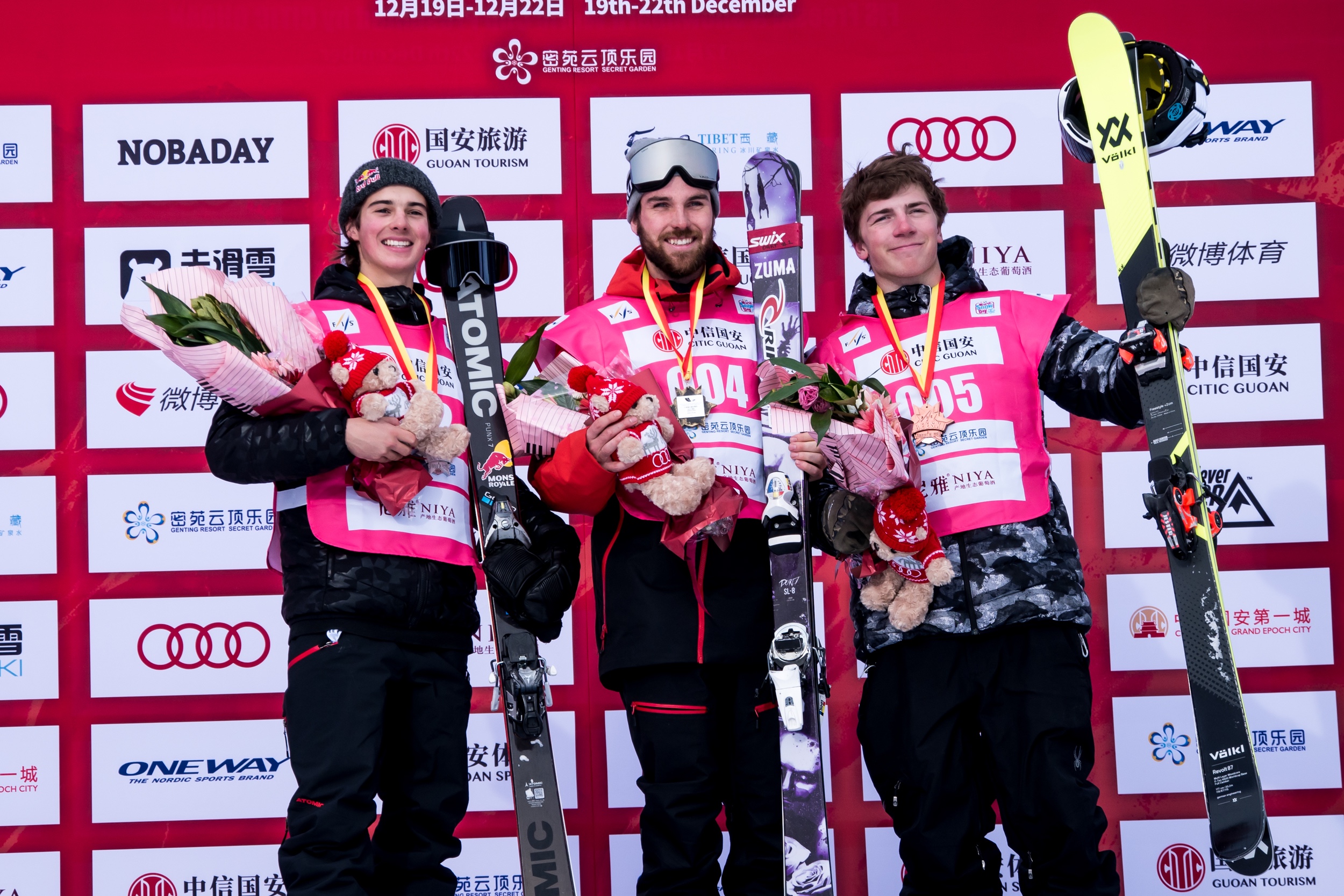 men's freeski halfpipe podium