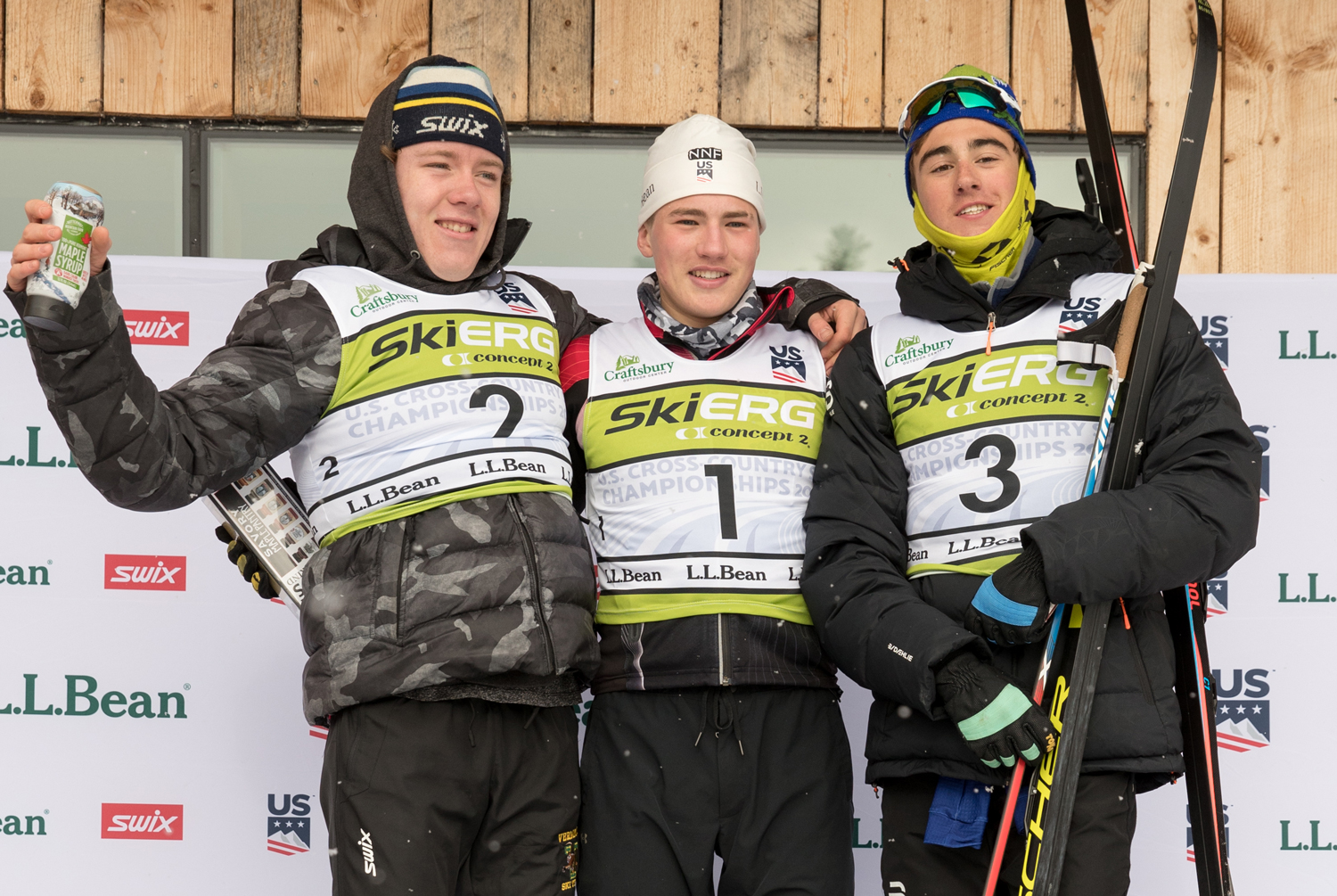 Junior men's podium