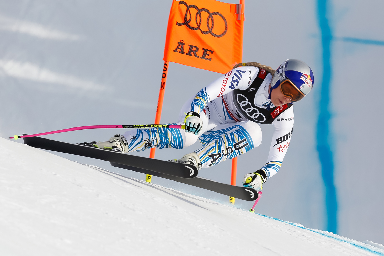 Lindsey Vonn wrapped up her 18-year career with a bronze medal at the 2019 World Championships in Are, Sweden. (Getty Images/Agence Zoom - Alexis Boichard) Vonn Are DH