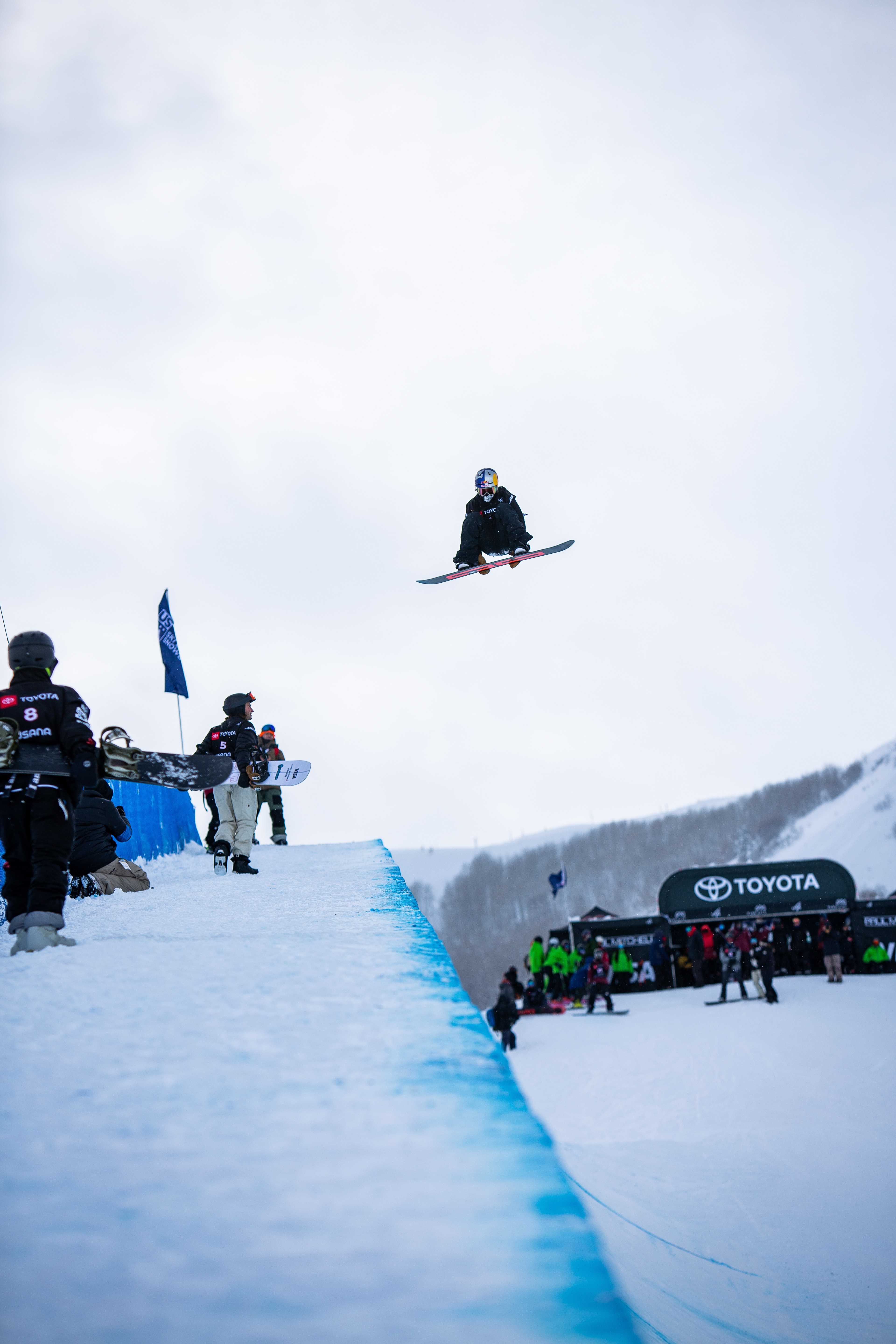 Toby Miller at the halfpipe in Park City.