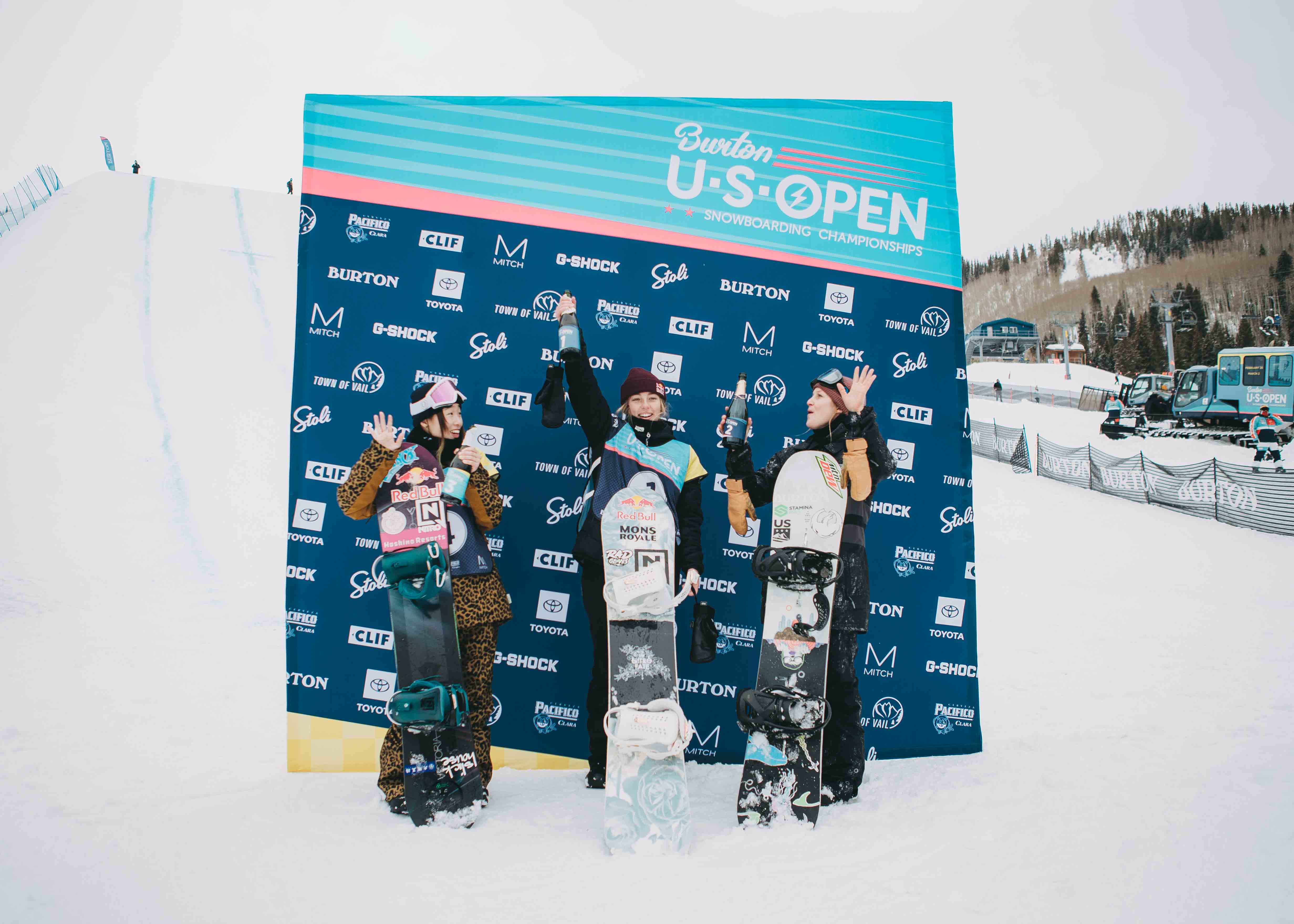 Julia Marino on the podium at the 2019 Burton U.S. Open Slopestyle Finals. (Burton U.S. Open - Peter Cirilli) Julia Marino at Vail