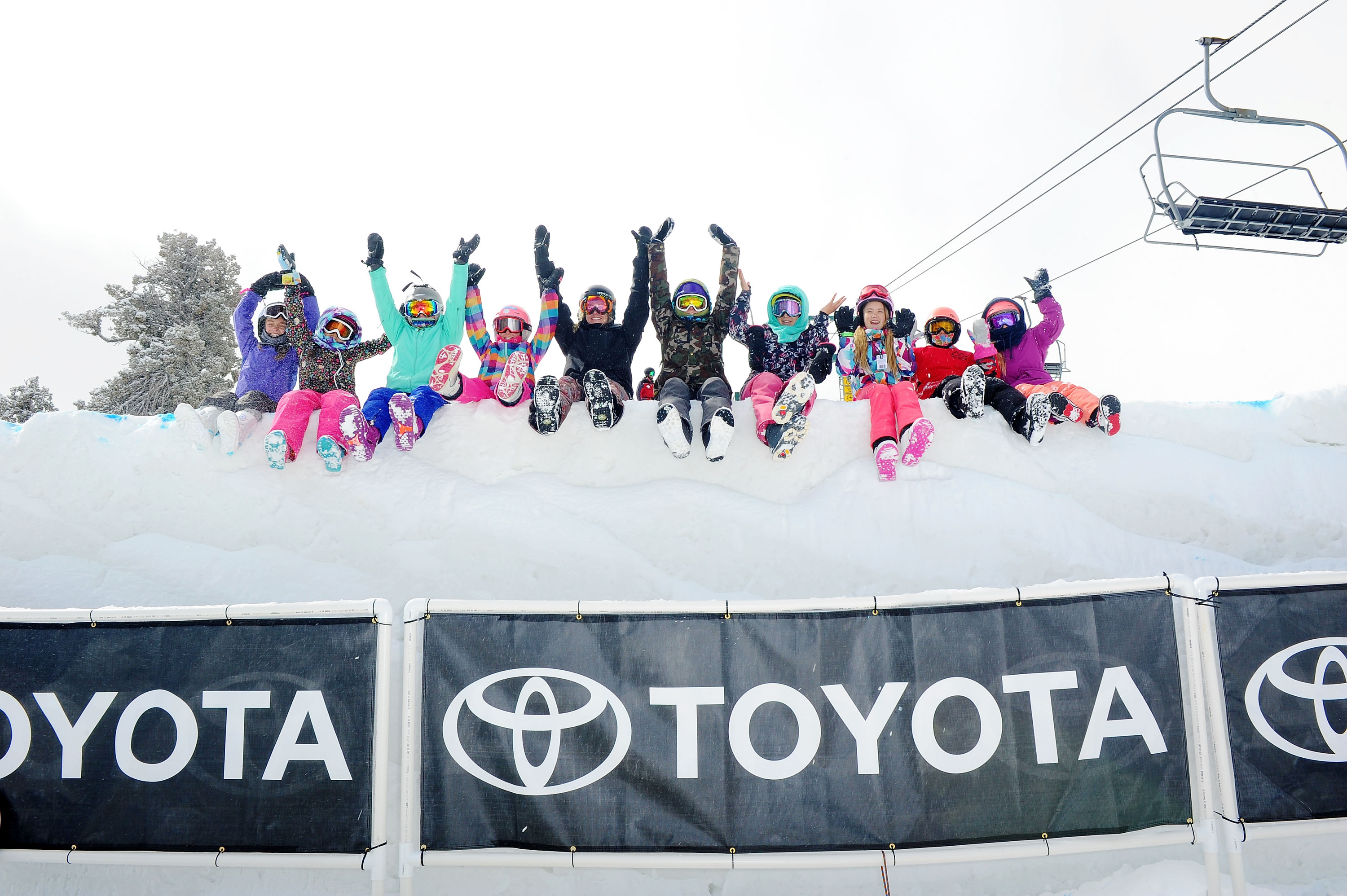 The next generation of pros at the Supergirl Snow Pro at Big Bear Mountain. (Supergirl Snow Pro) kids on the mountain
