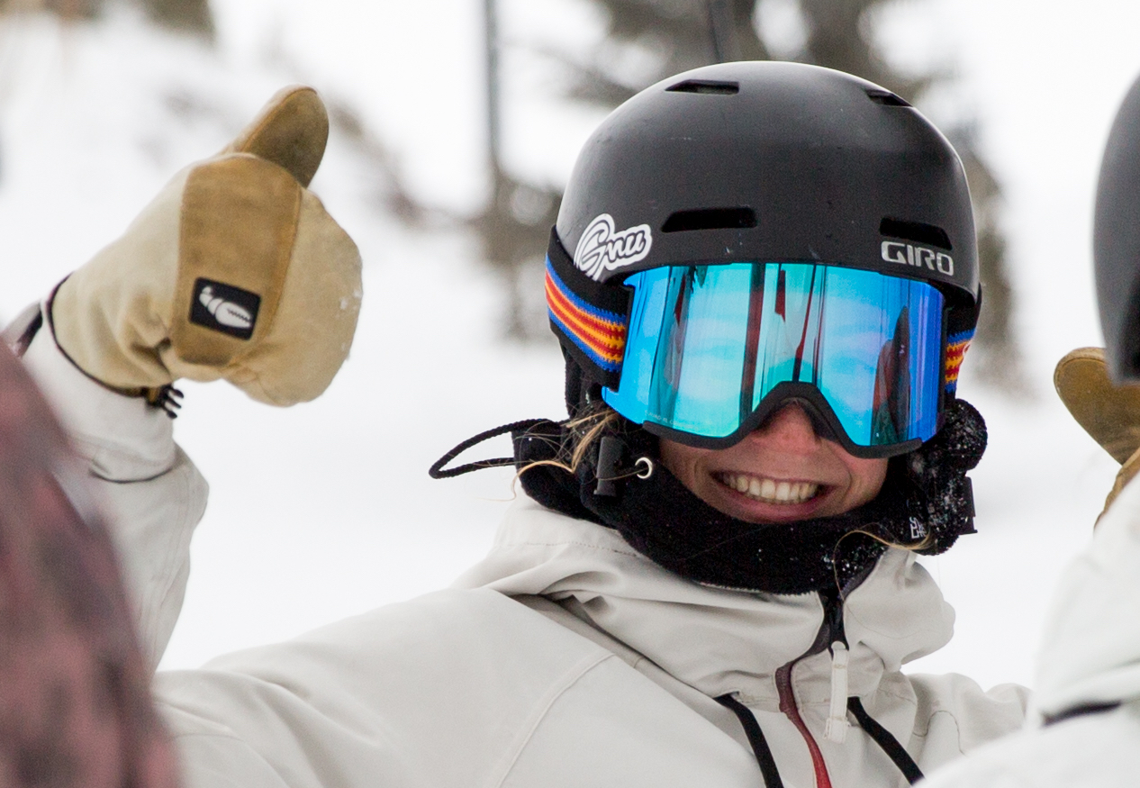U.S. Rookie Snowboard Team athlete Addie Gardner having a great time at Mammoth Spring Camp. (U.S. Ski & Snowboard - Sarah Brunson) Addie Gardner