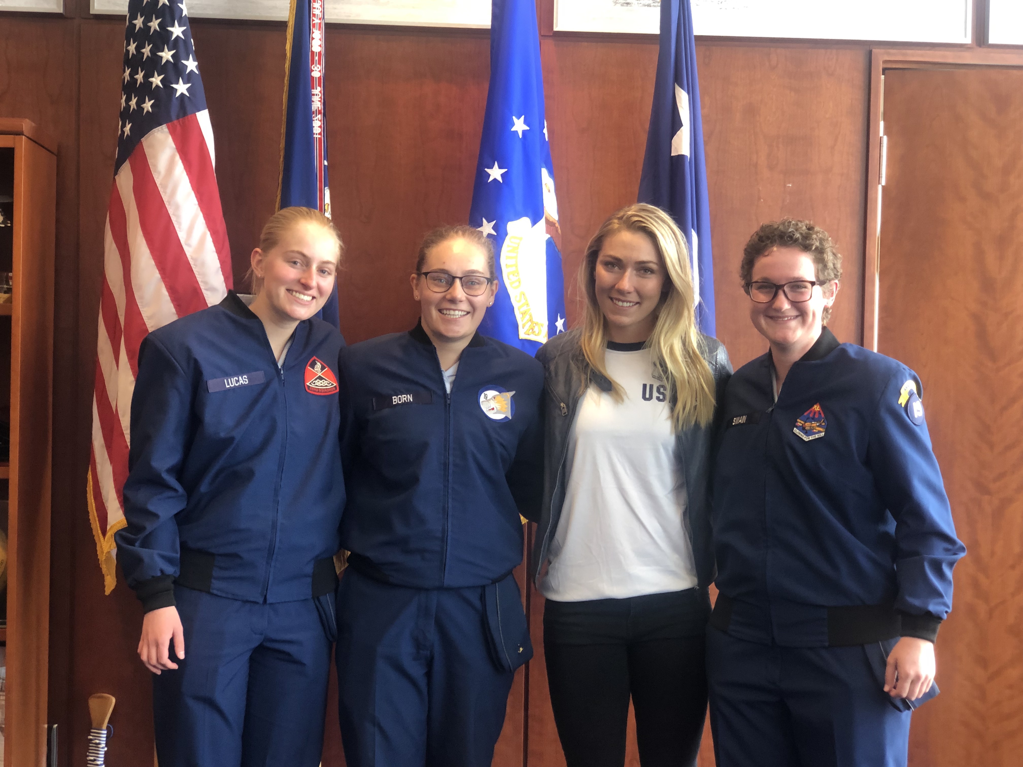 Mikaela and USAFA ski team