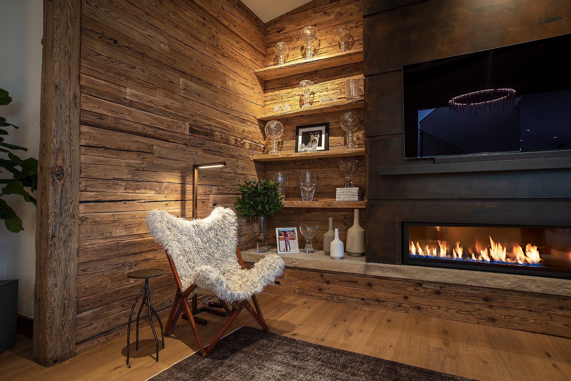 The World Cup globe nook in the upstairs living room.