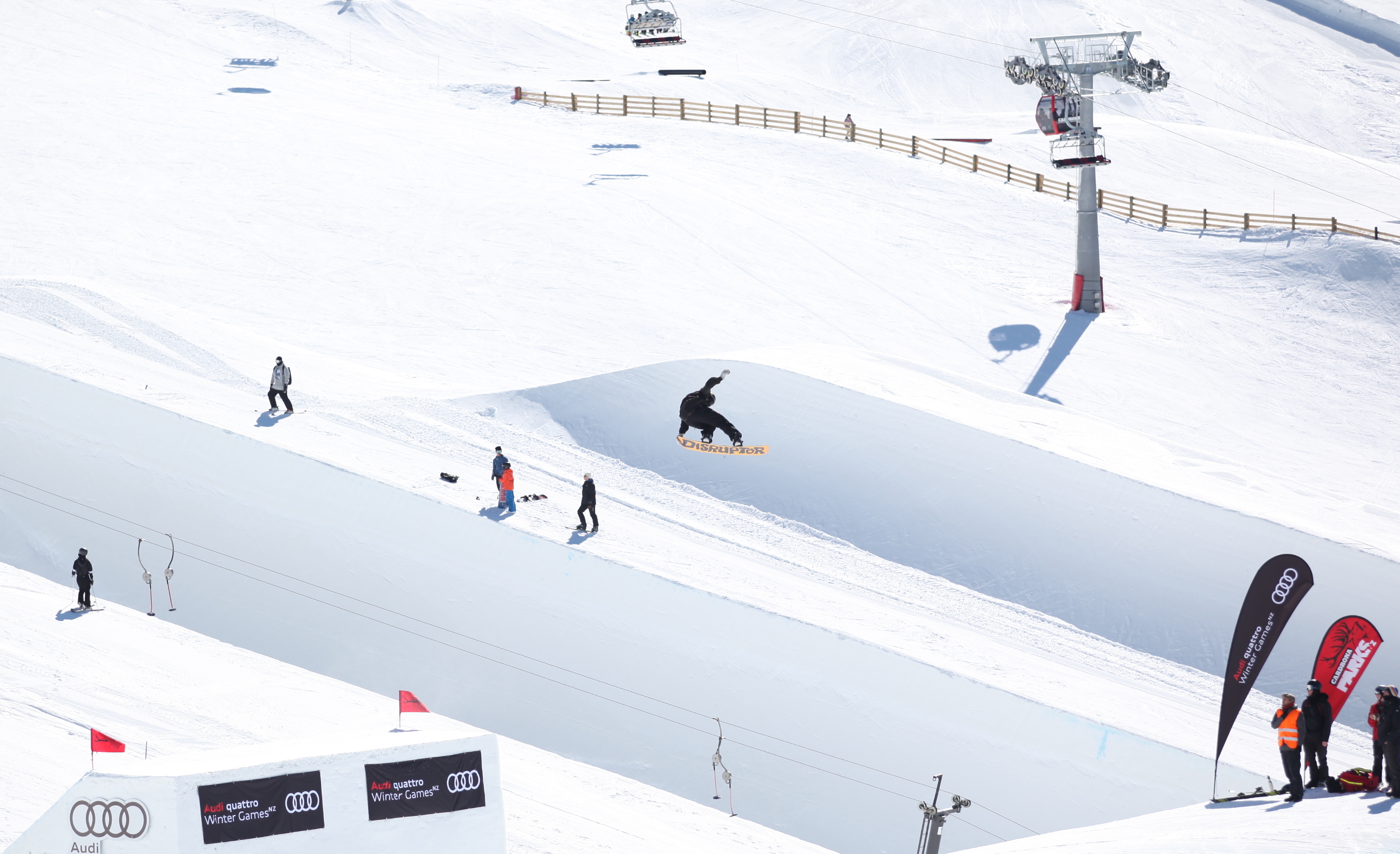 Kyle Mack at the 2018-19 Cardrona FIS Snowboard World Cup big air. (FIS Snowboard-Chad Buchholz) Kyle Mack NZ