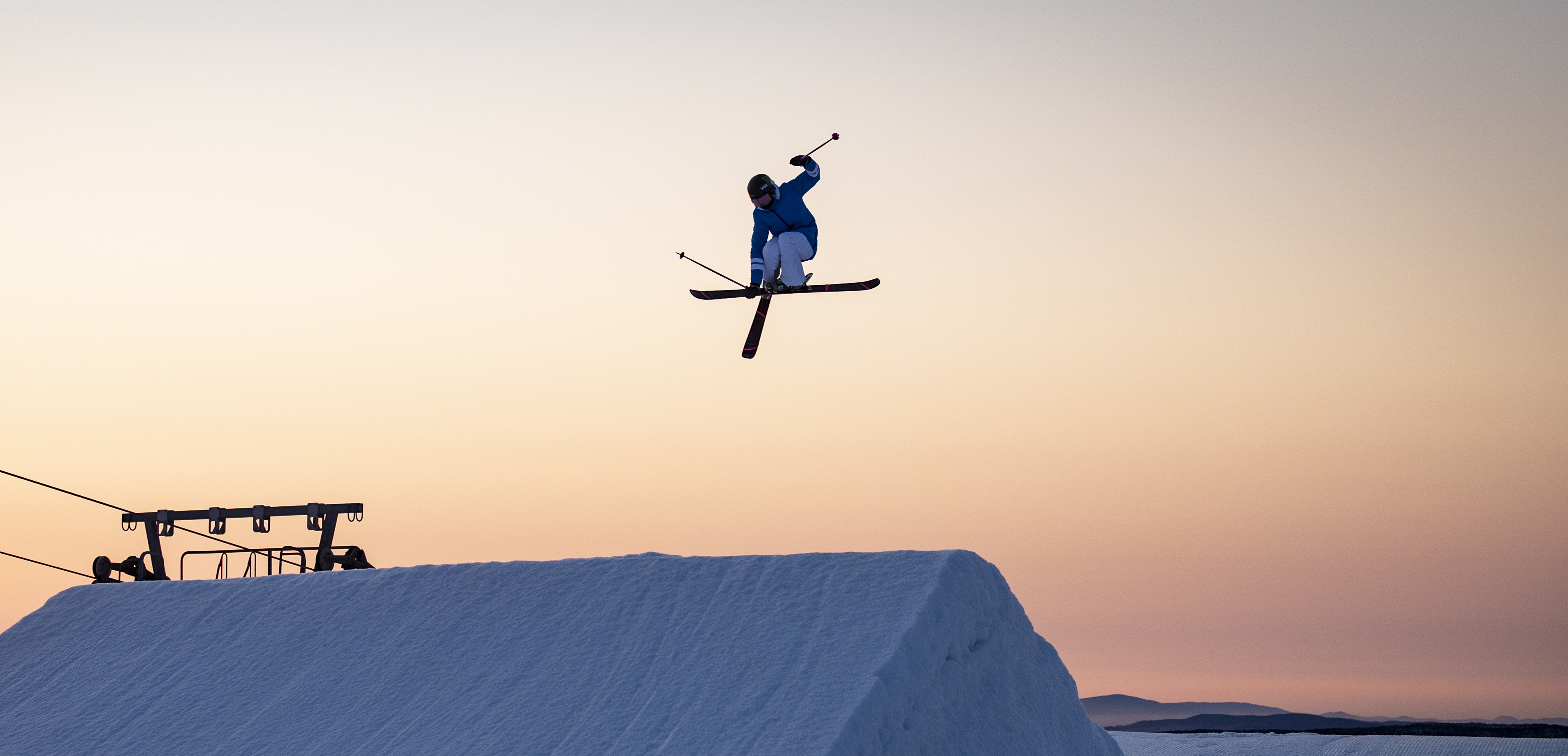 Maggie Voisin wearing the new 2019-20 Spyder Freeski Collection. (Spyder) Maggie Spyder
