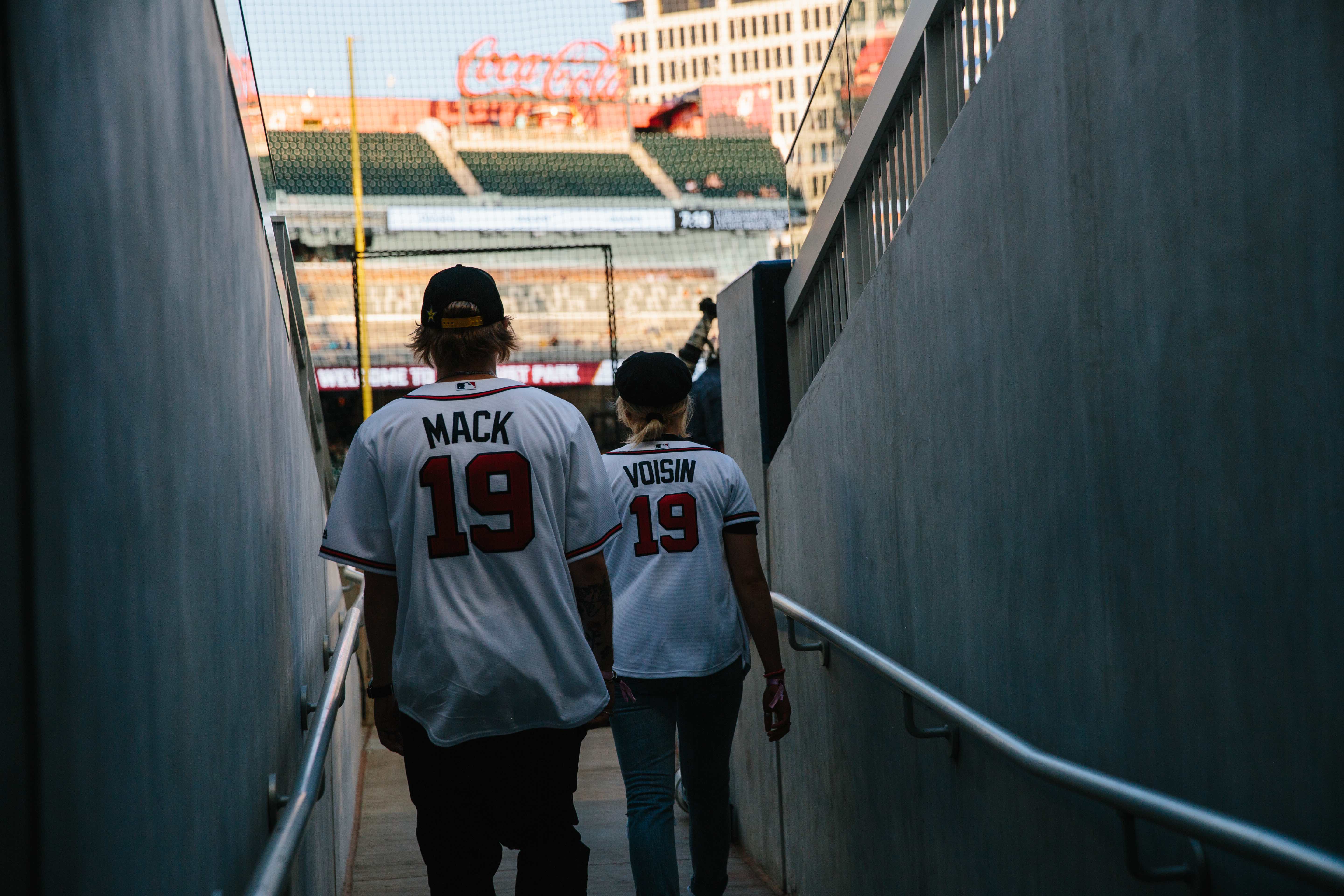 Kyle Mack and Maggie Voisin at the Visa Big Air presented by Land Rover Announcement at SunTrust Park. (U.S. Ski & Snowboard - Sarah Brunson) kyle, Maggie