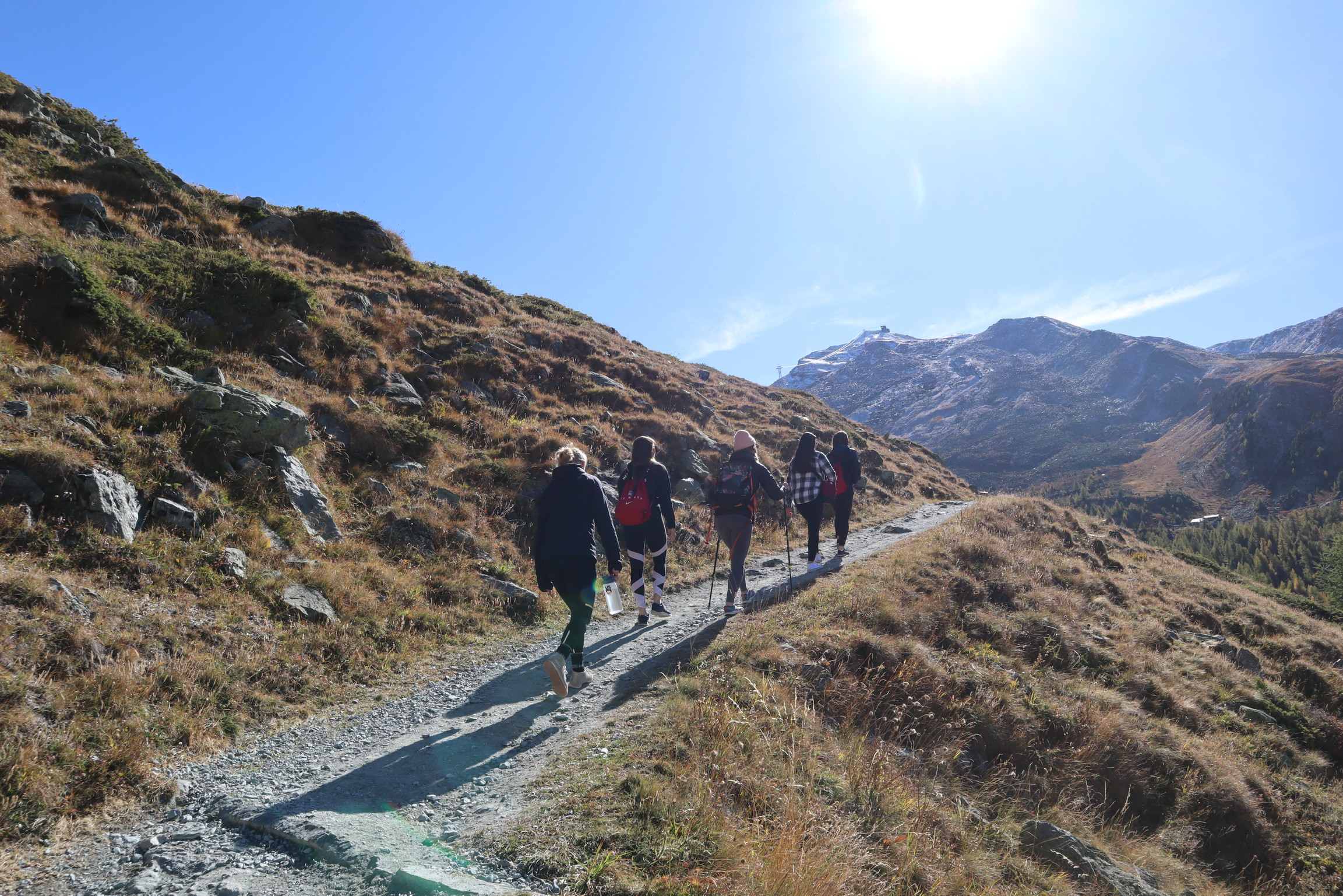 U.S. Moguls Team hike