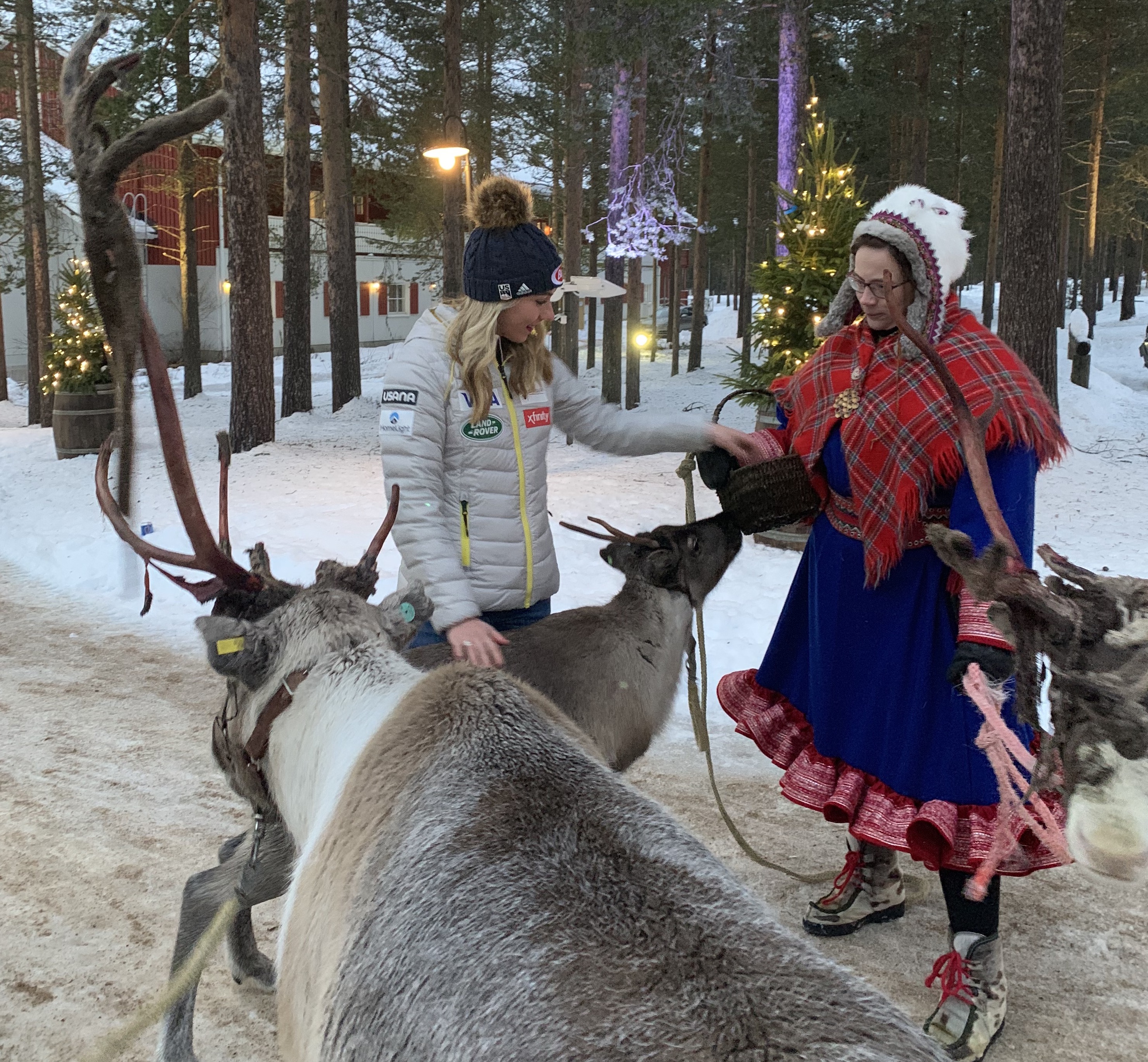 Mikaela Meets New Reindeer